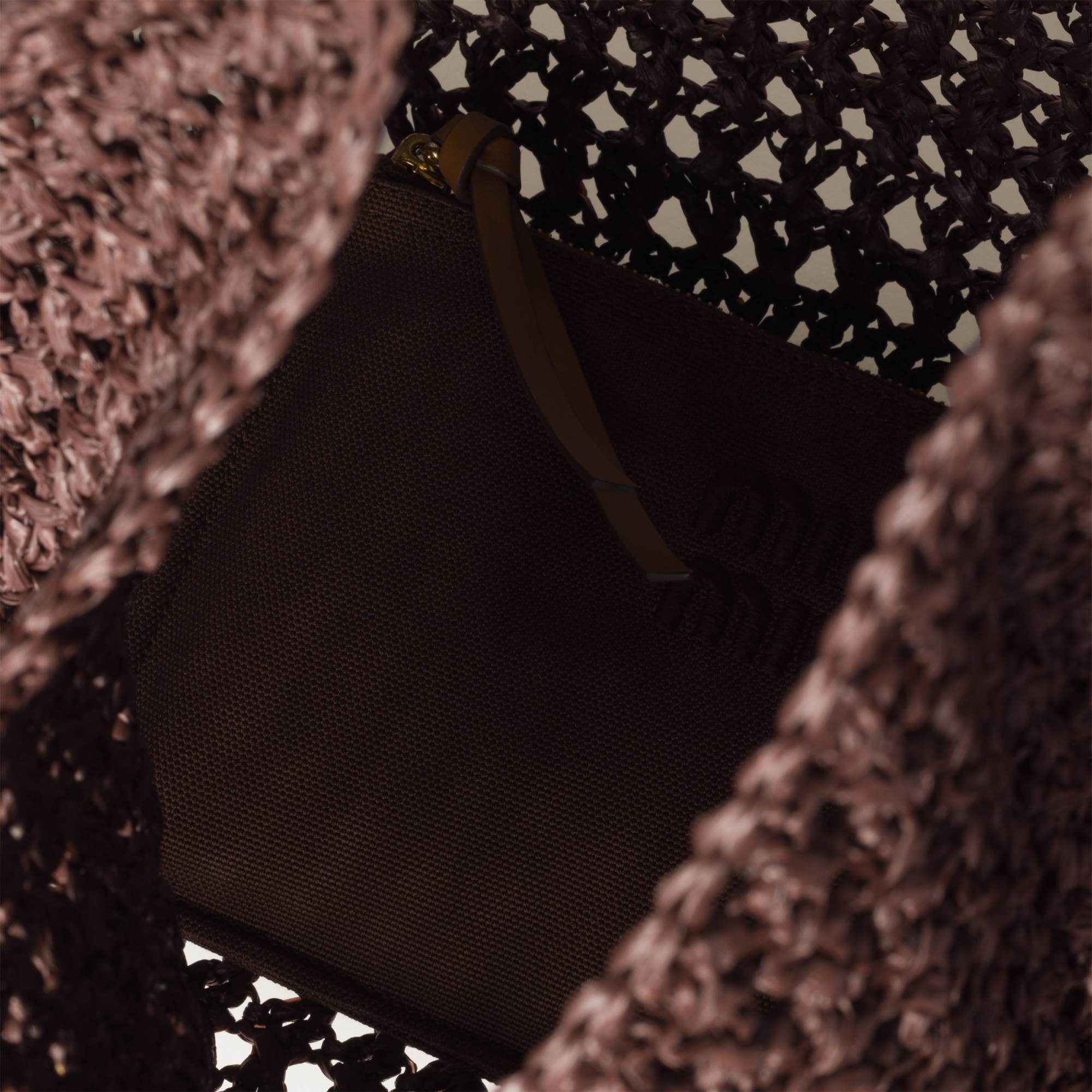 Miu Miu Raffia-effect Woven Shoulder Bag