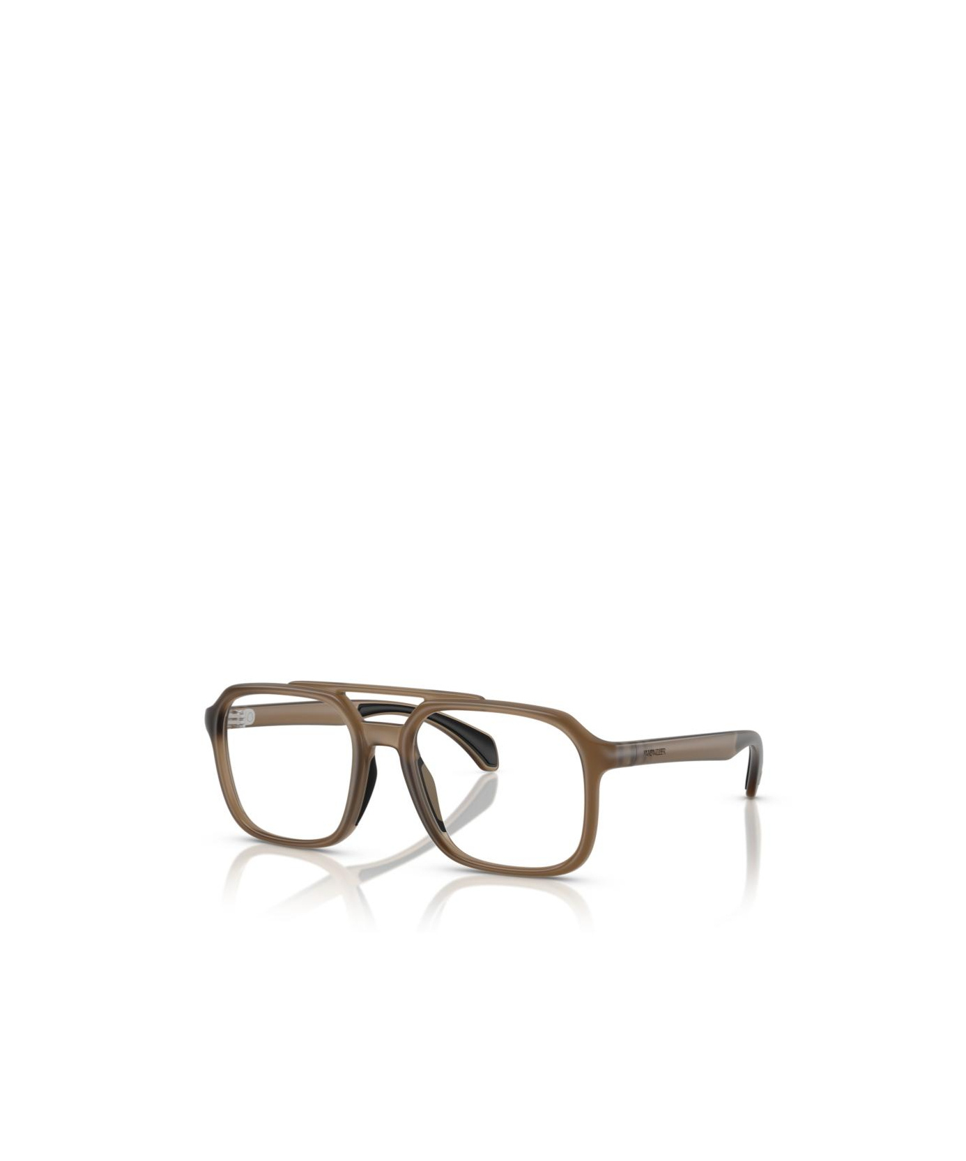 Moncler Logo Flat Mirror In Brown