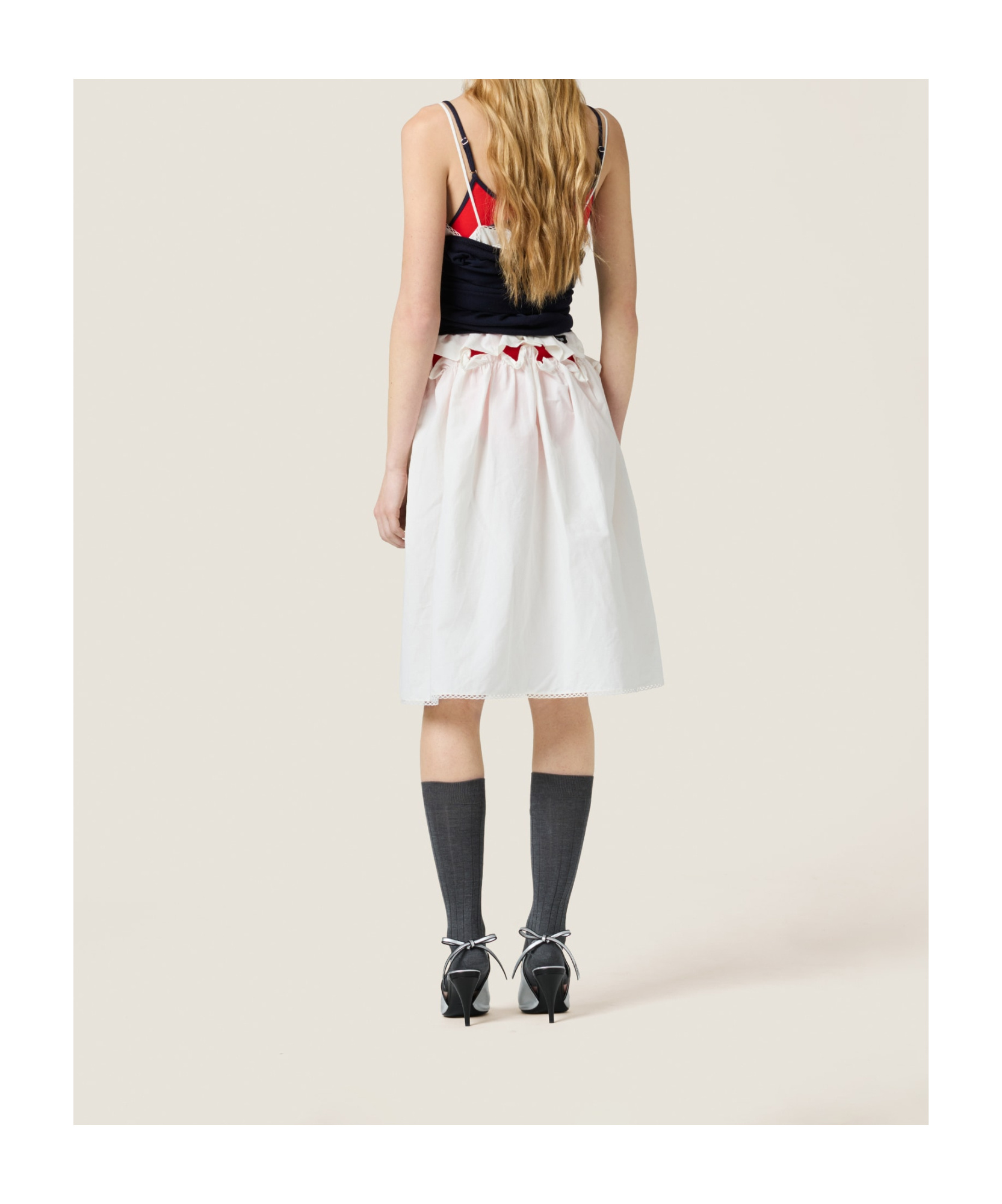 Miu Miu Logo-print Dress In White