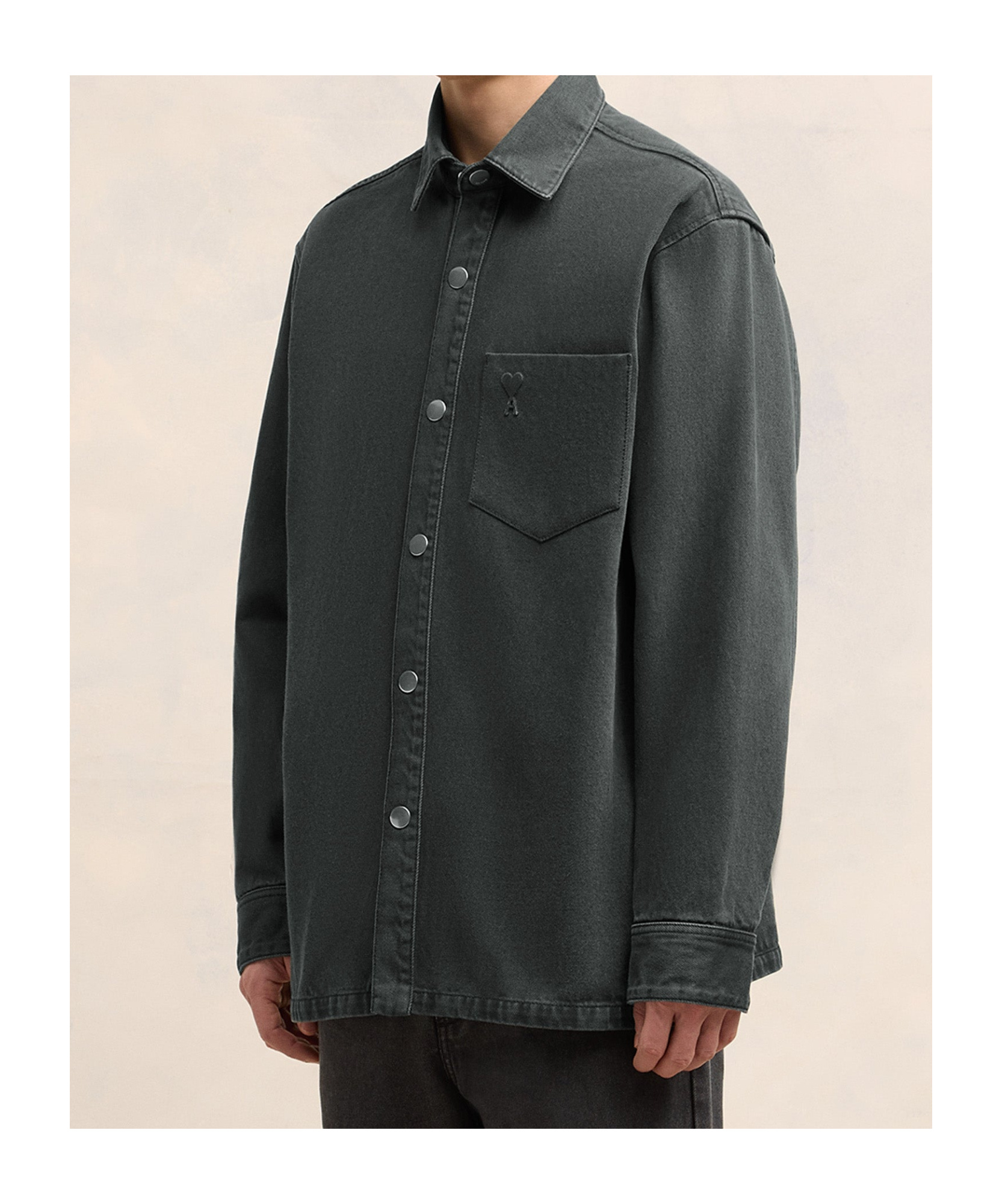 Ami Alexandre Mattiussi Ami Long-sleeved Button-up Jacket In Black