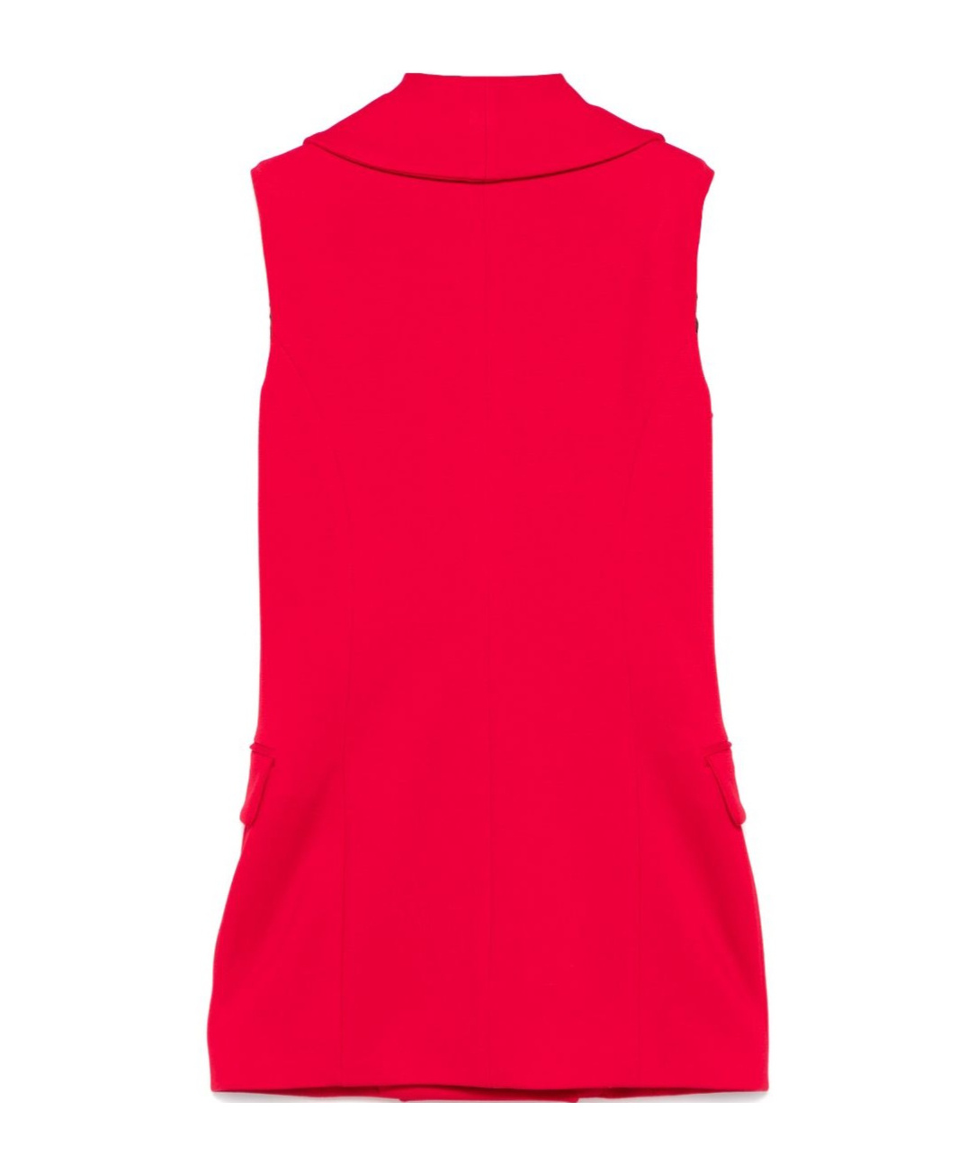 Balmain Embossed-buttons Dress In Red