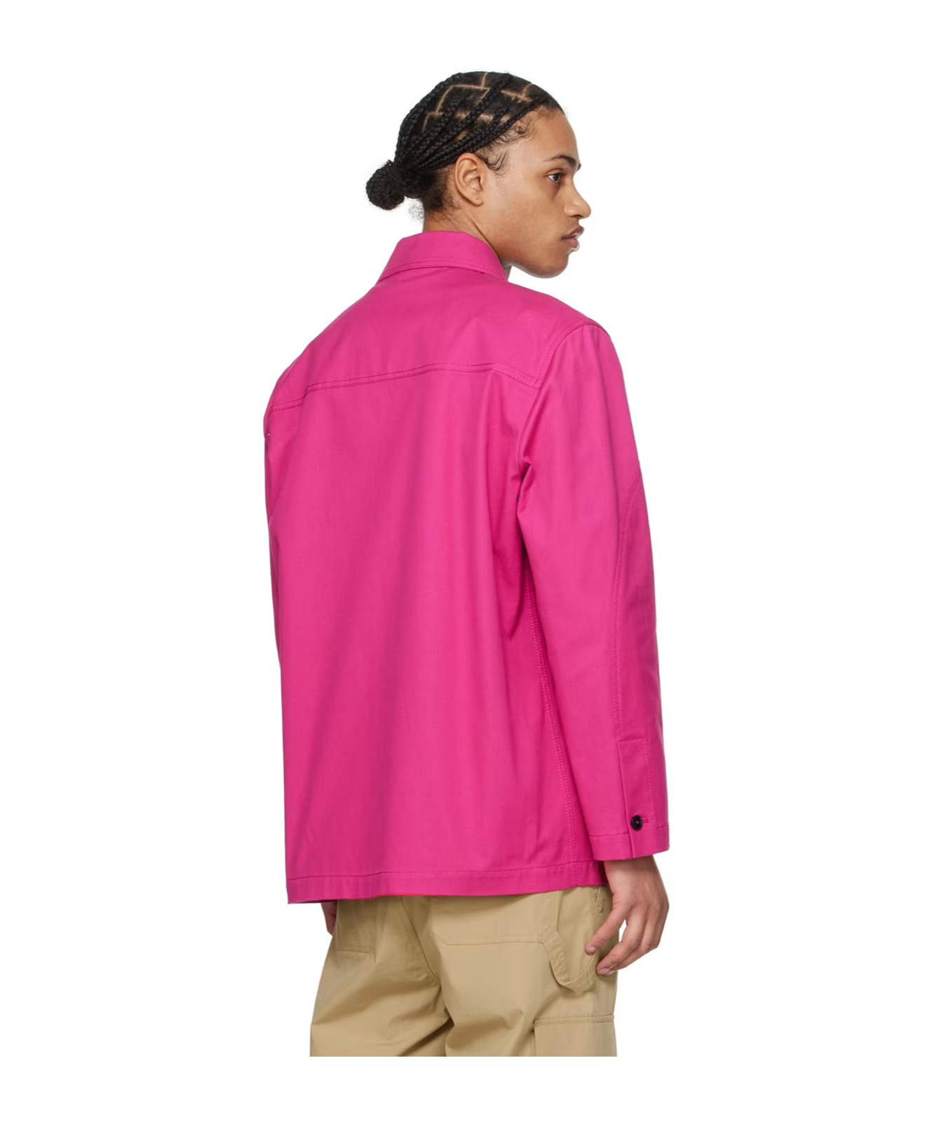 Valentino Pink Caban Jacket In Pink