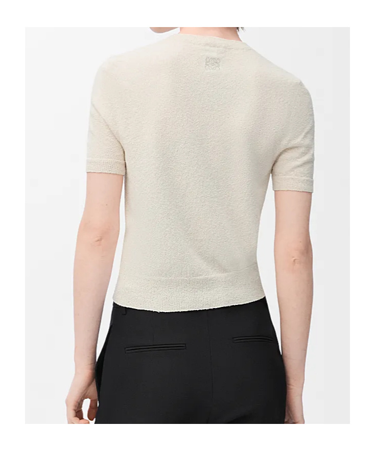 Loewe Van Gogh Short Sleeve Sweater In White/multicolor