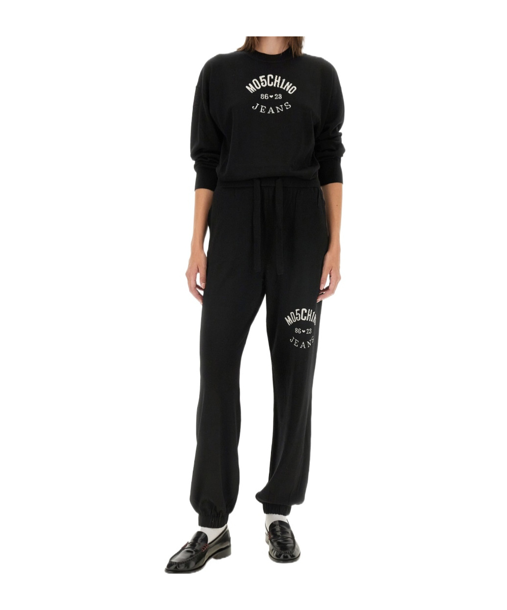 Moschino Elastic Waist Sweatpants In Black