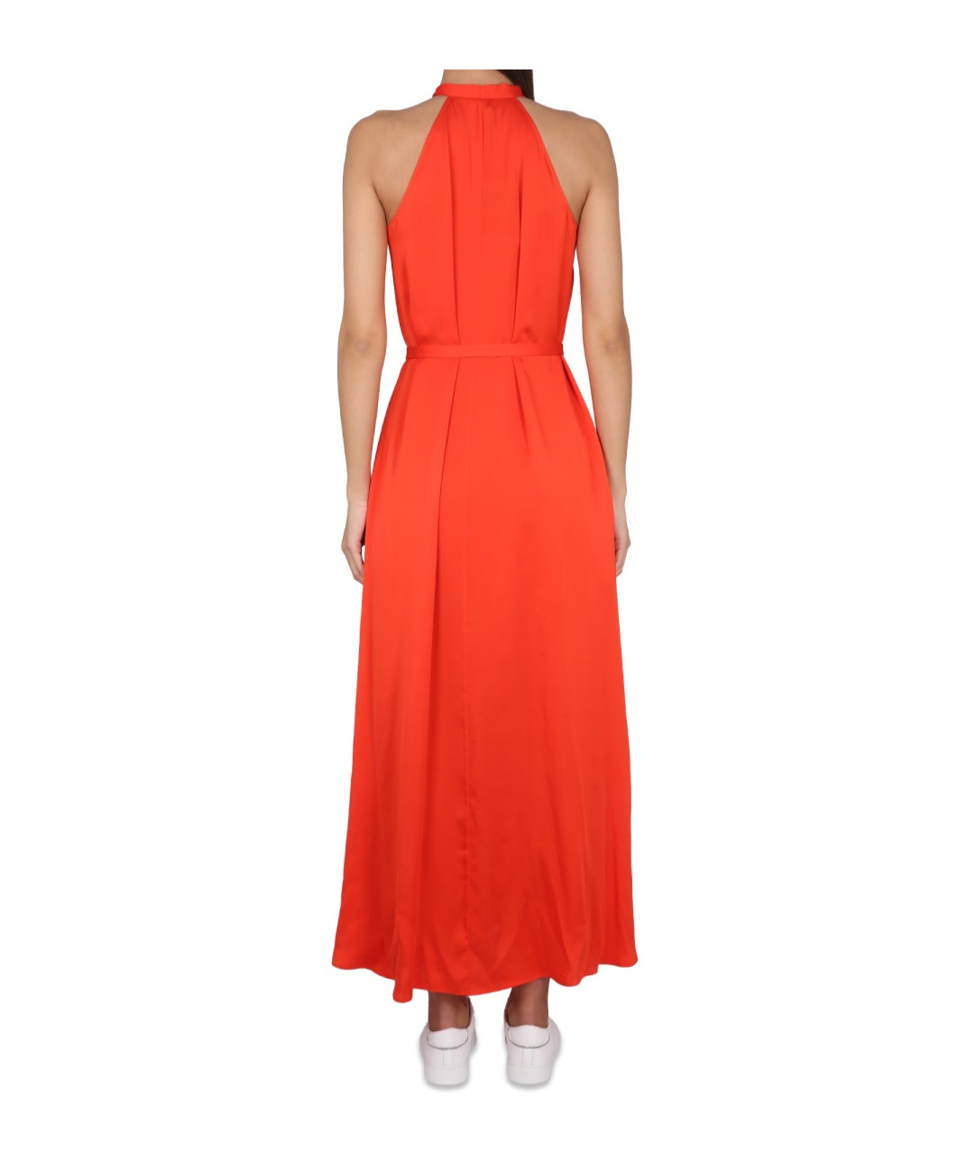 Aspesi Waist Belted Halter Neck Maxi Dress
