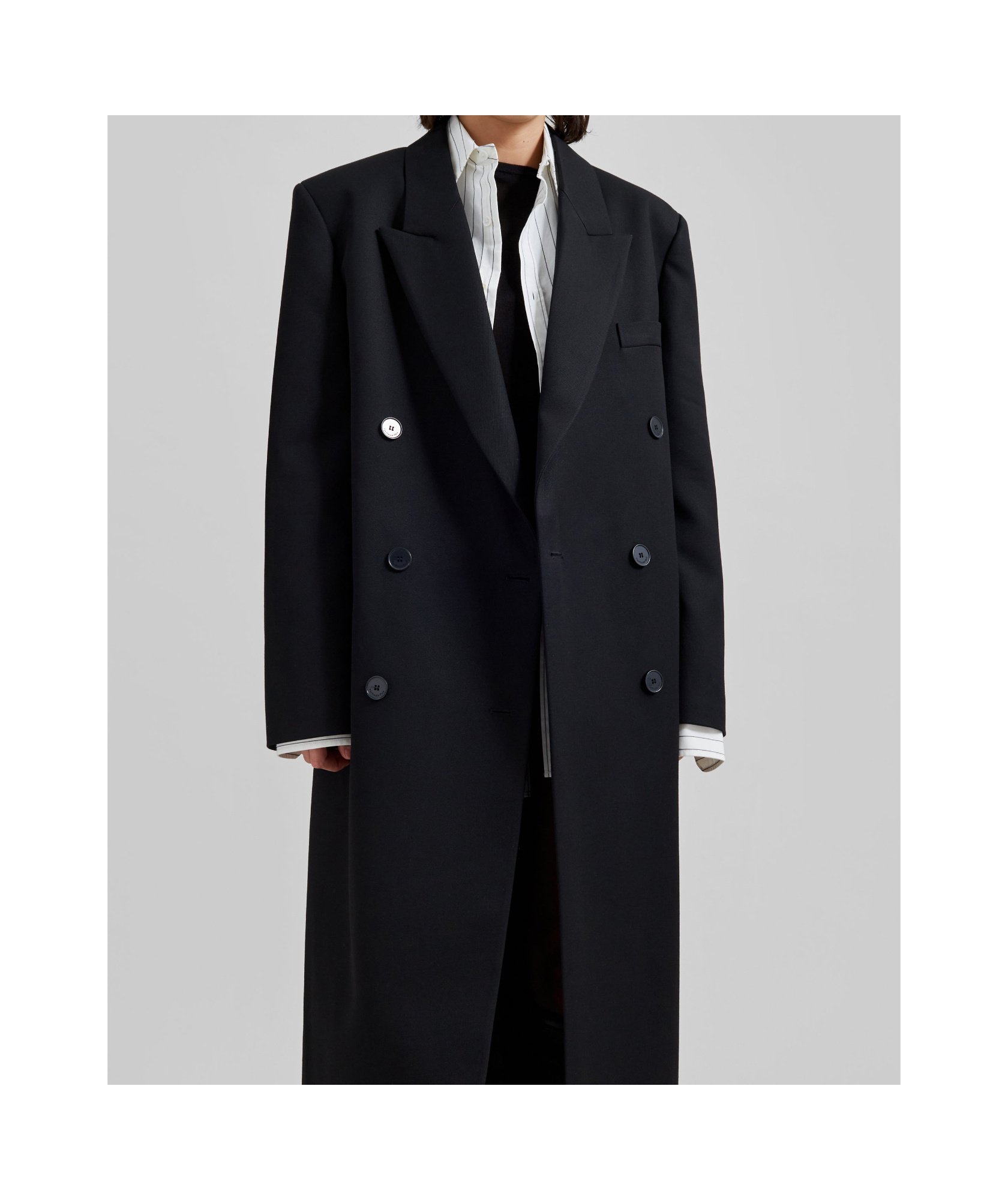 The Frankie Shop Jane Long Coat - Black