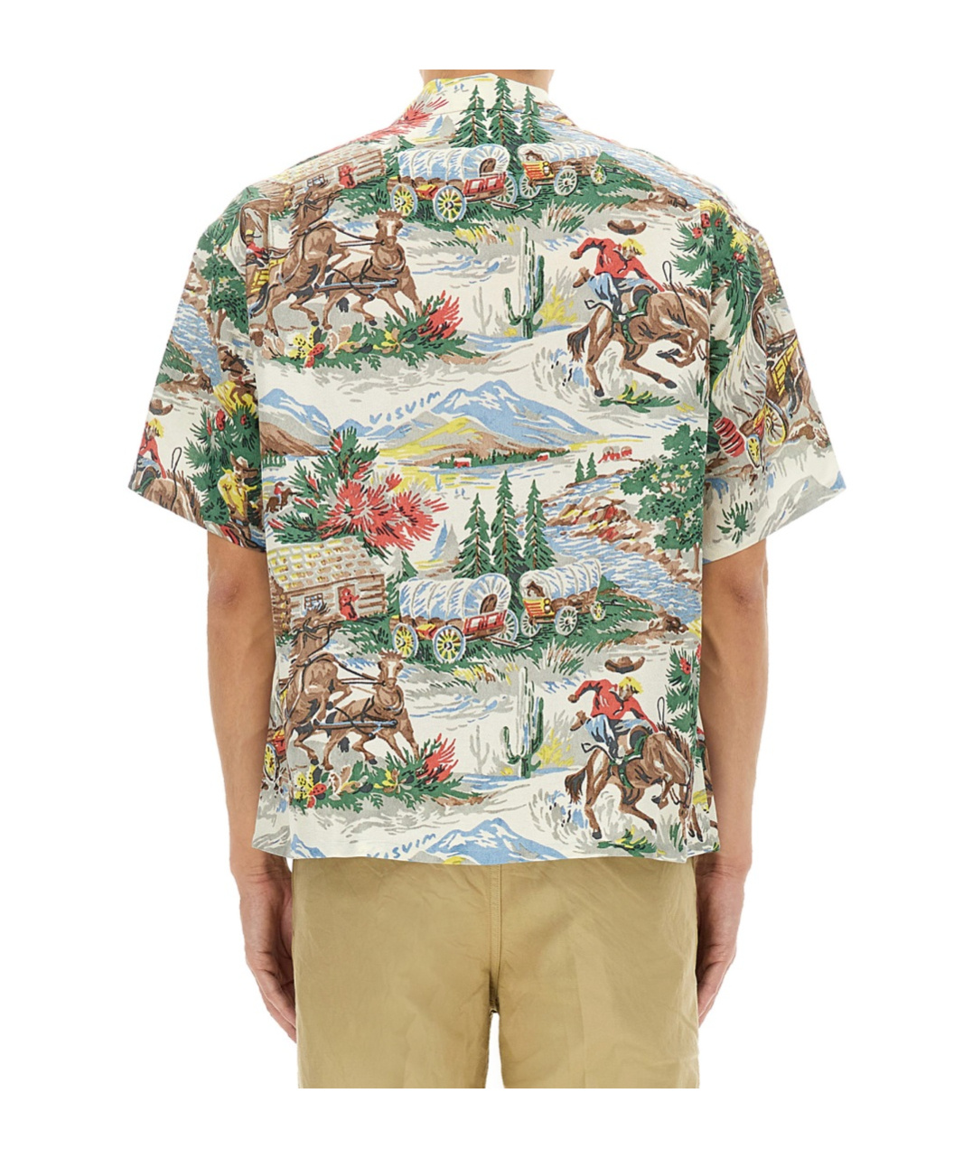 Visvim Crosby Convertible-collar Printed Silk Shirt In Multi