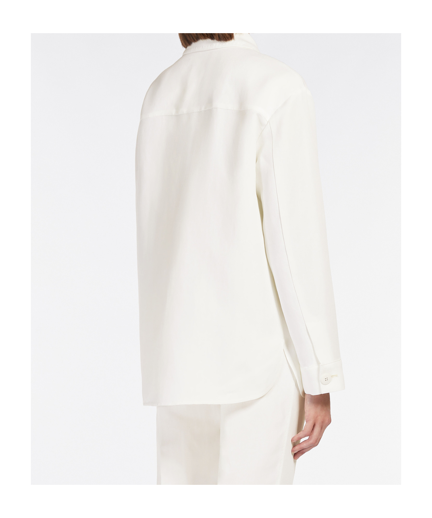 Max Mara Long-sleeved Casual Jacket In White