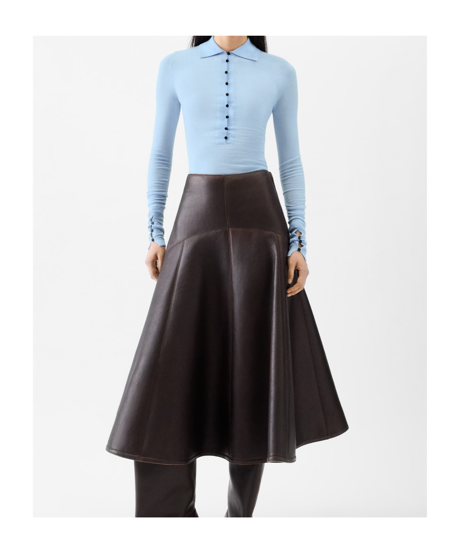Jacquemus The Merino Long-sleeve Polo Shirt In Blue