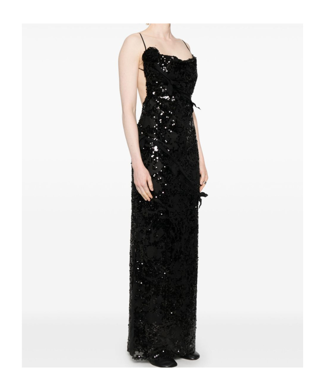 Coperni X Disney Sequin-embellished Maxi Dress In Black