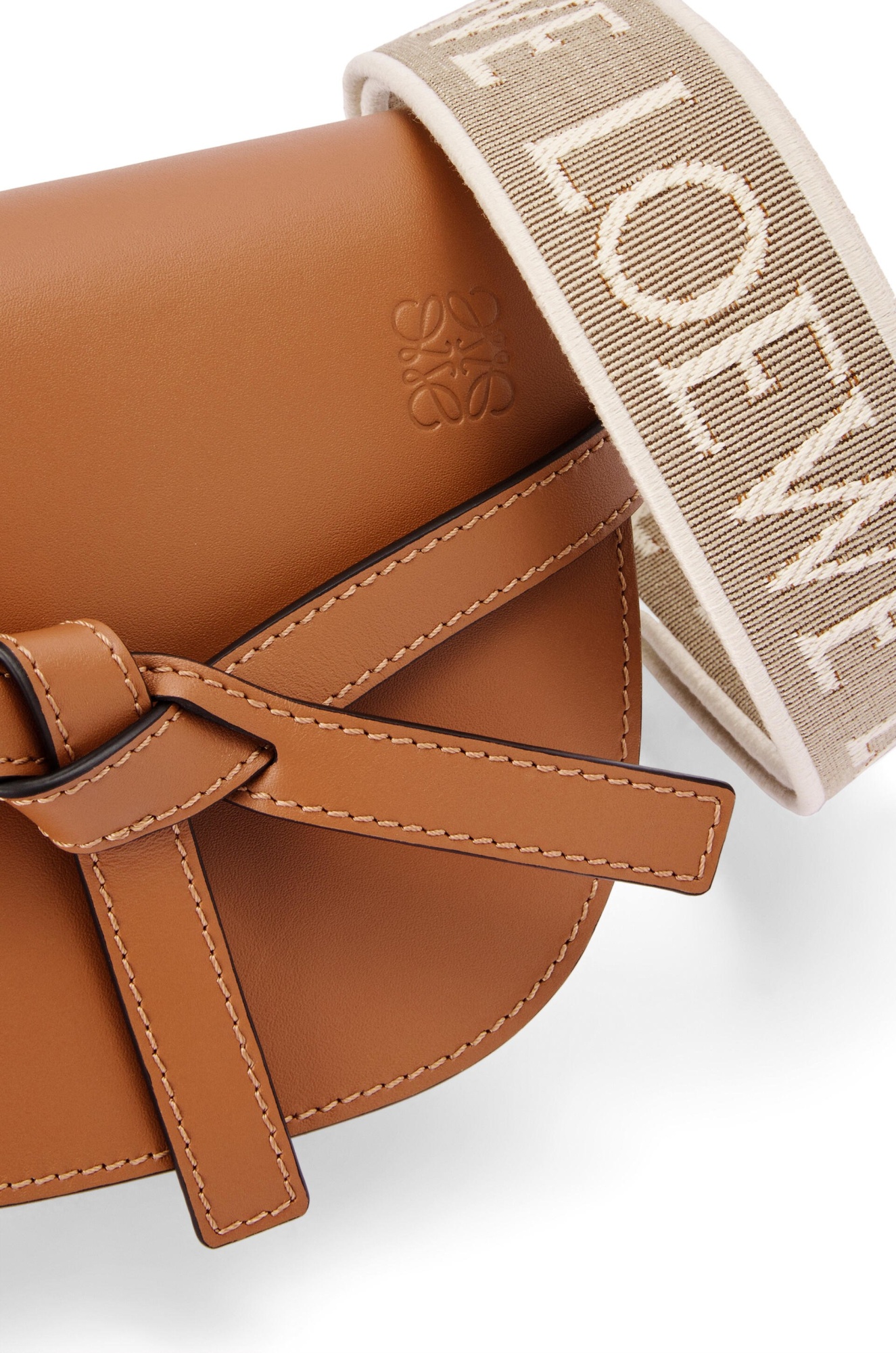 Loewe Mini Gate Dual Bag In Brown