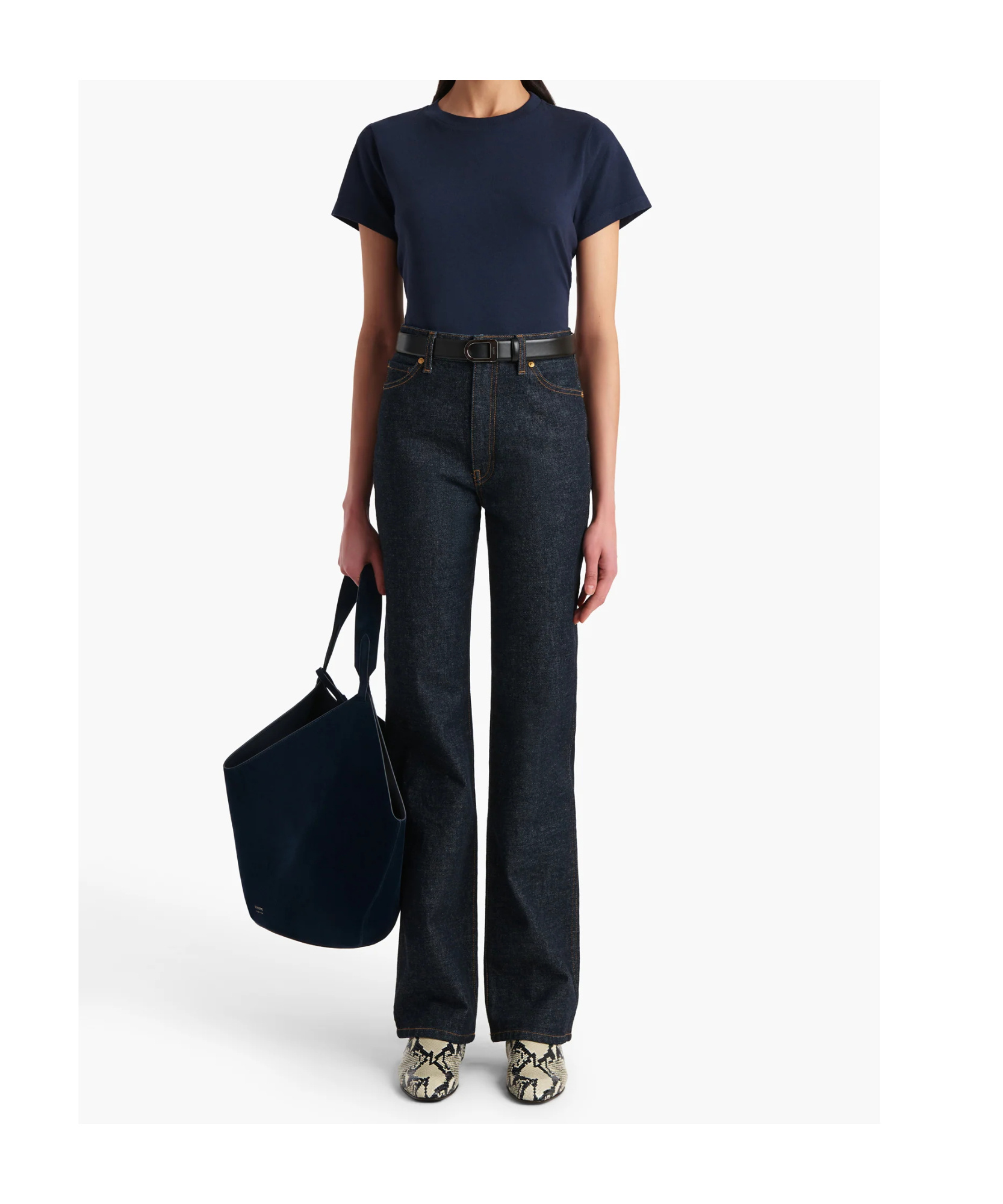 Khaite Waistband Denim Trousers In Black