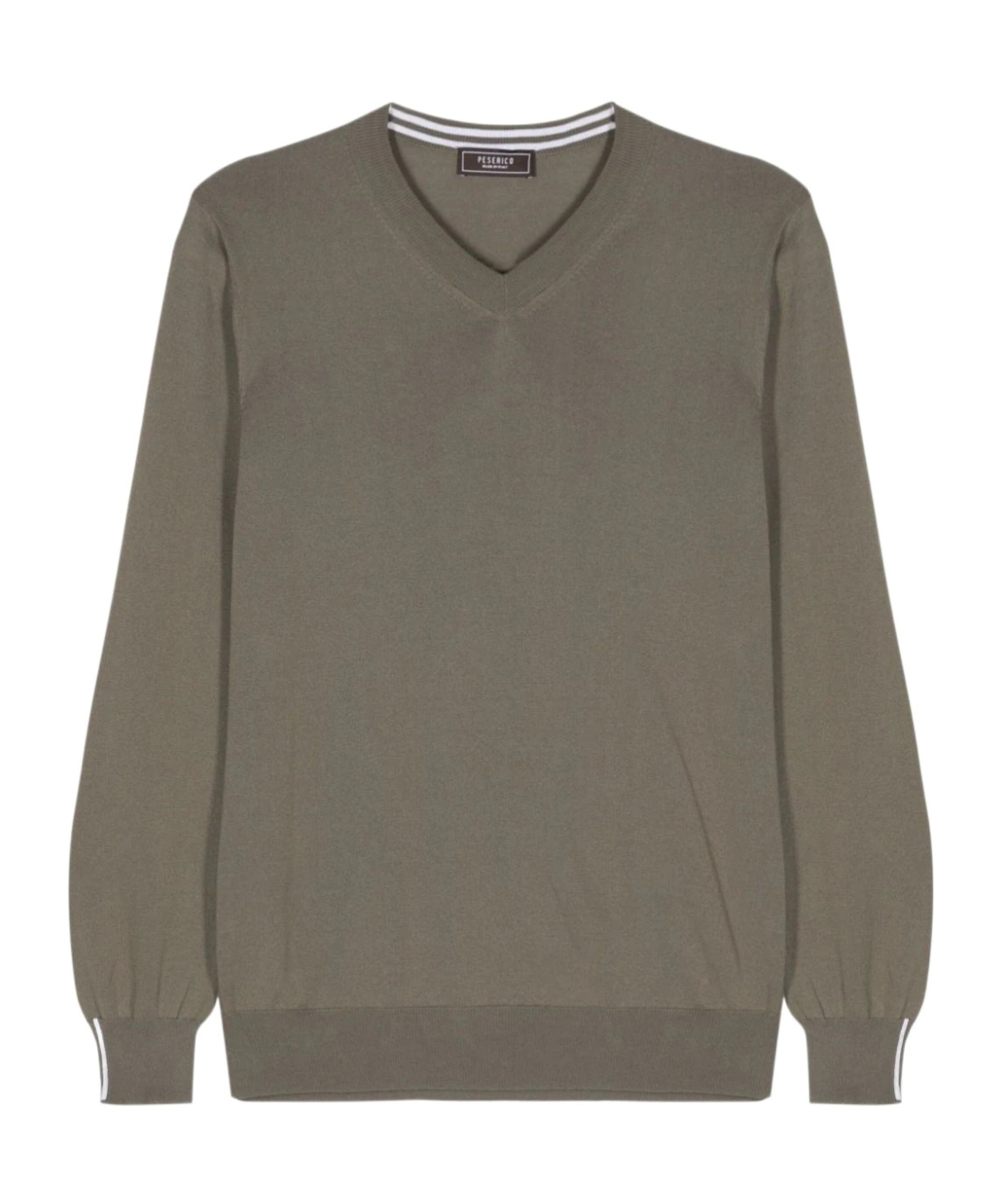 Peserico Side Stripe Detail Sweater In Green