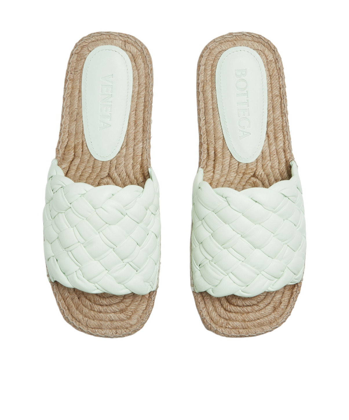 Bottega Veneta Jack Espadrille Slides In White