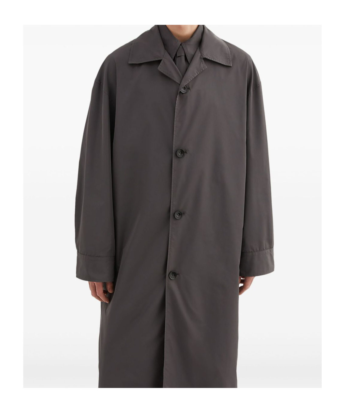Jil Sander Single-breasted Trench Coat In Asphalt