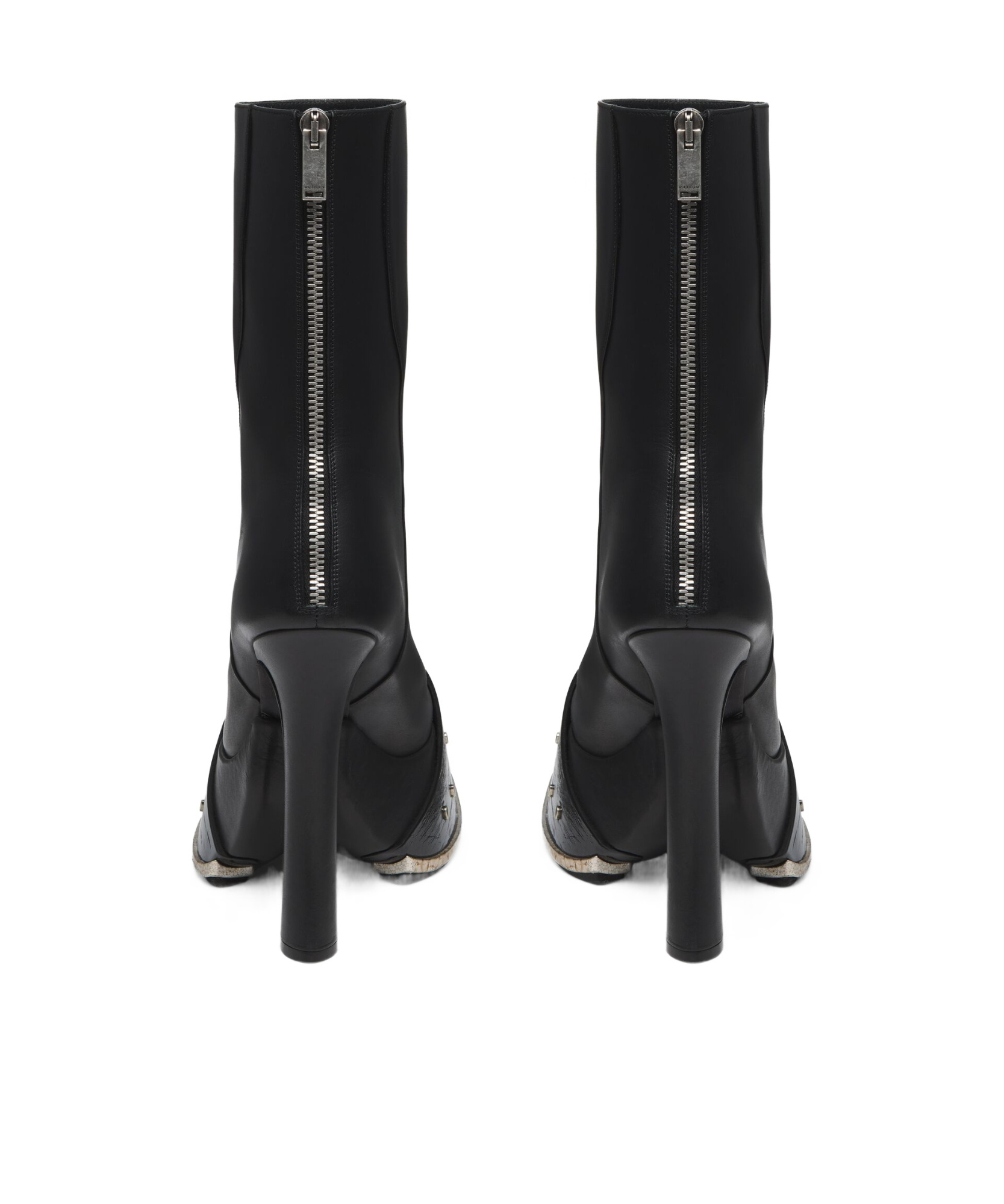 Alexander Mcqueen Clog Style Boots In Black In Black
