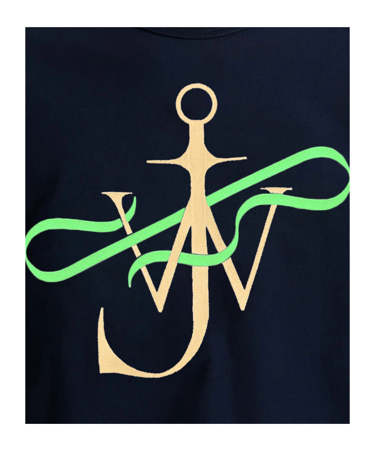 Jw Anderson Ribbon Anchor Pattern T-shirt In Blue