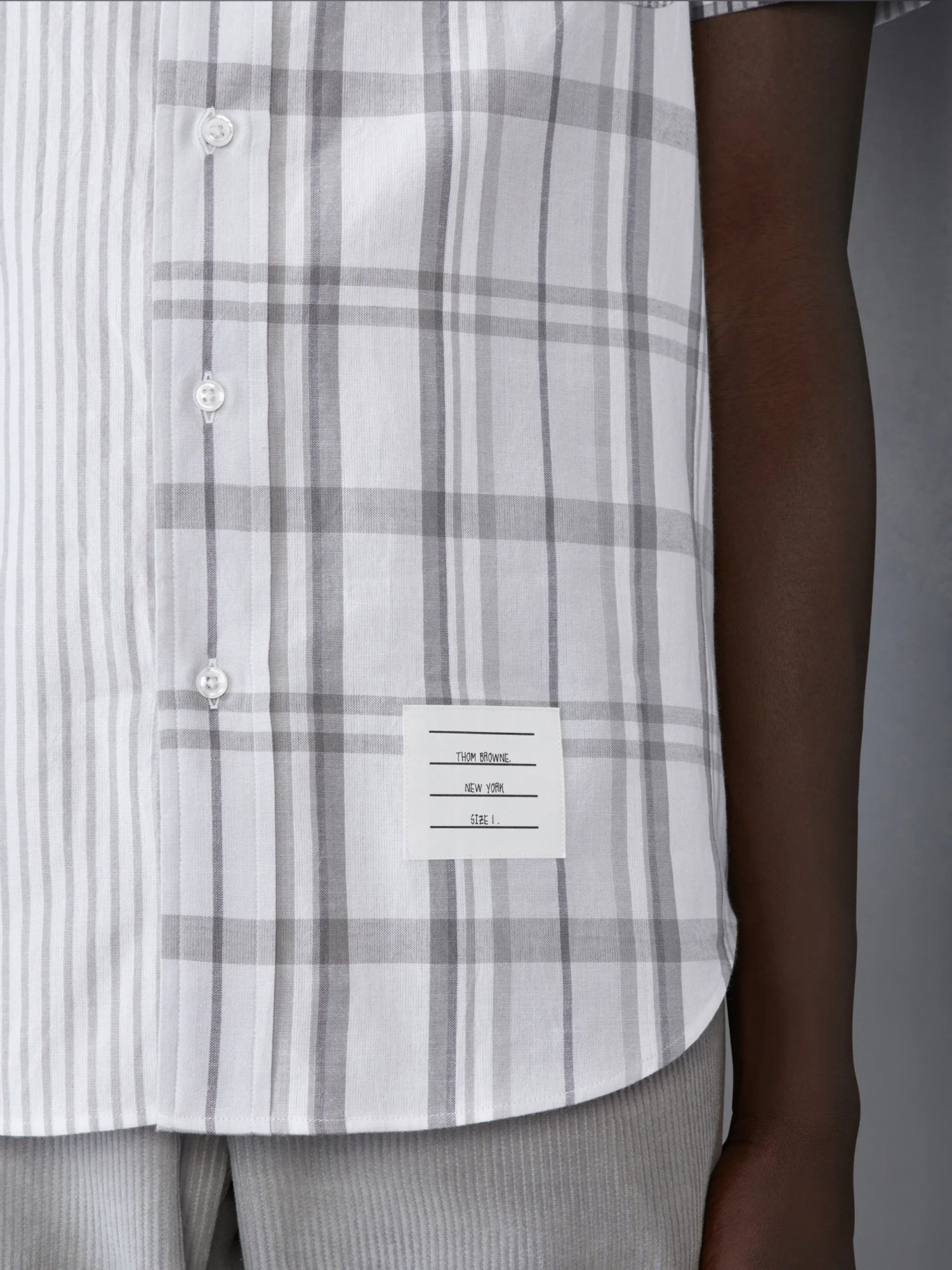 Thom Browne Straight Fit Fun Mix Button Down In Gray