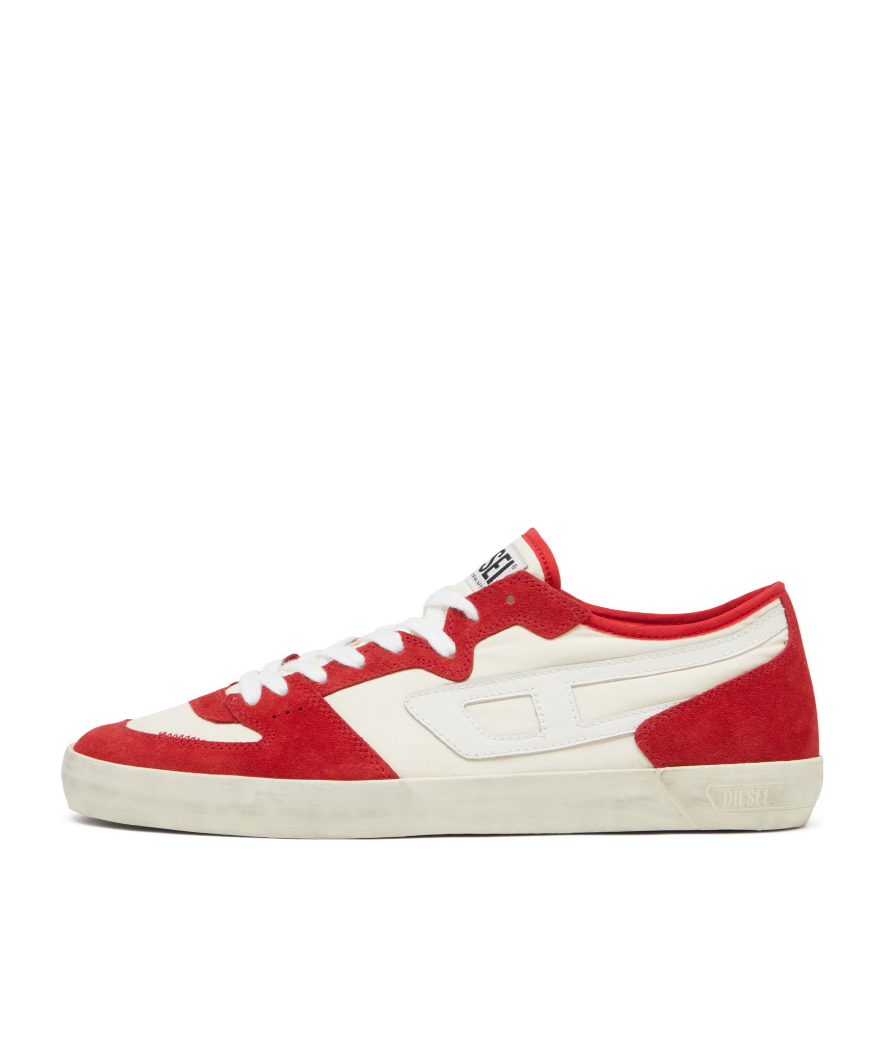 Diesel Low-top Sneakers Logo Suede Panels In Nude