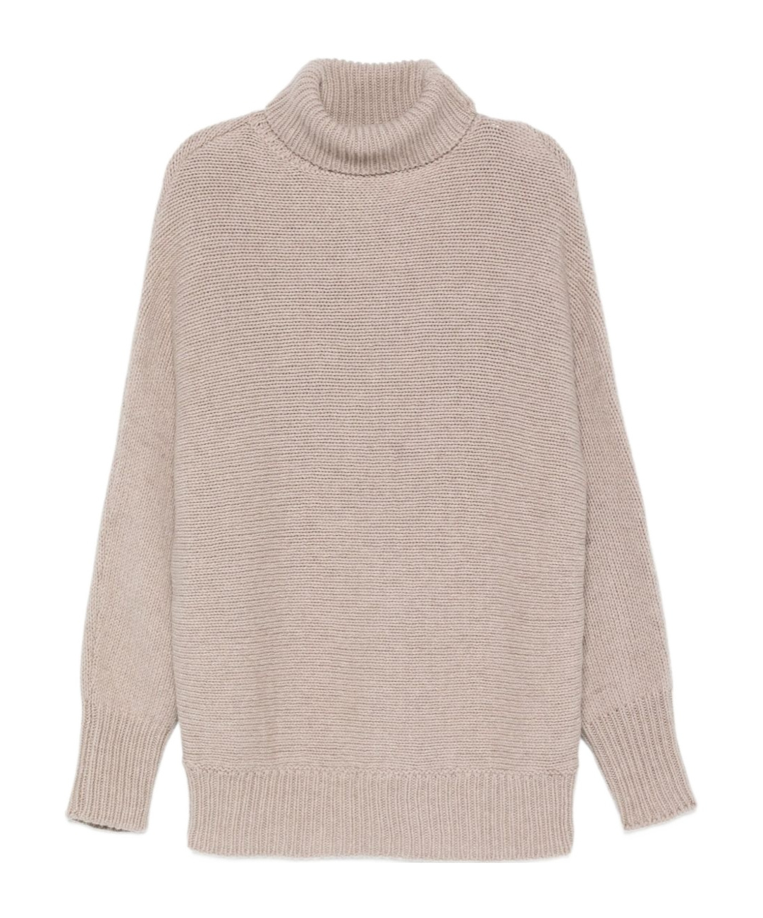 Alysi Ribbed Turtleneck Sweater In Neutral