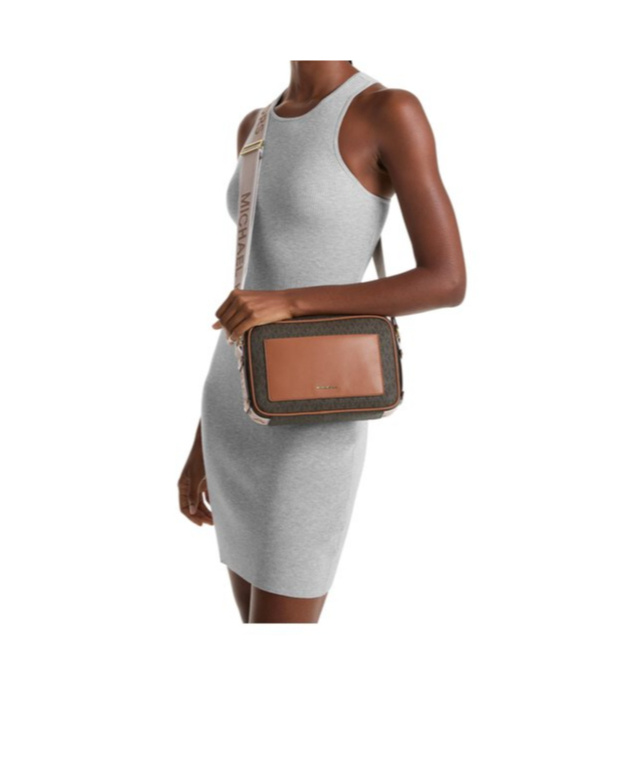 Michael Michael Kors Maeve Monogram-print Crossbody Bag In Brown