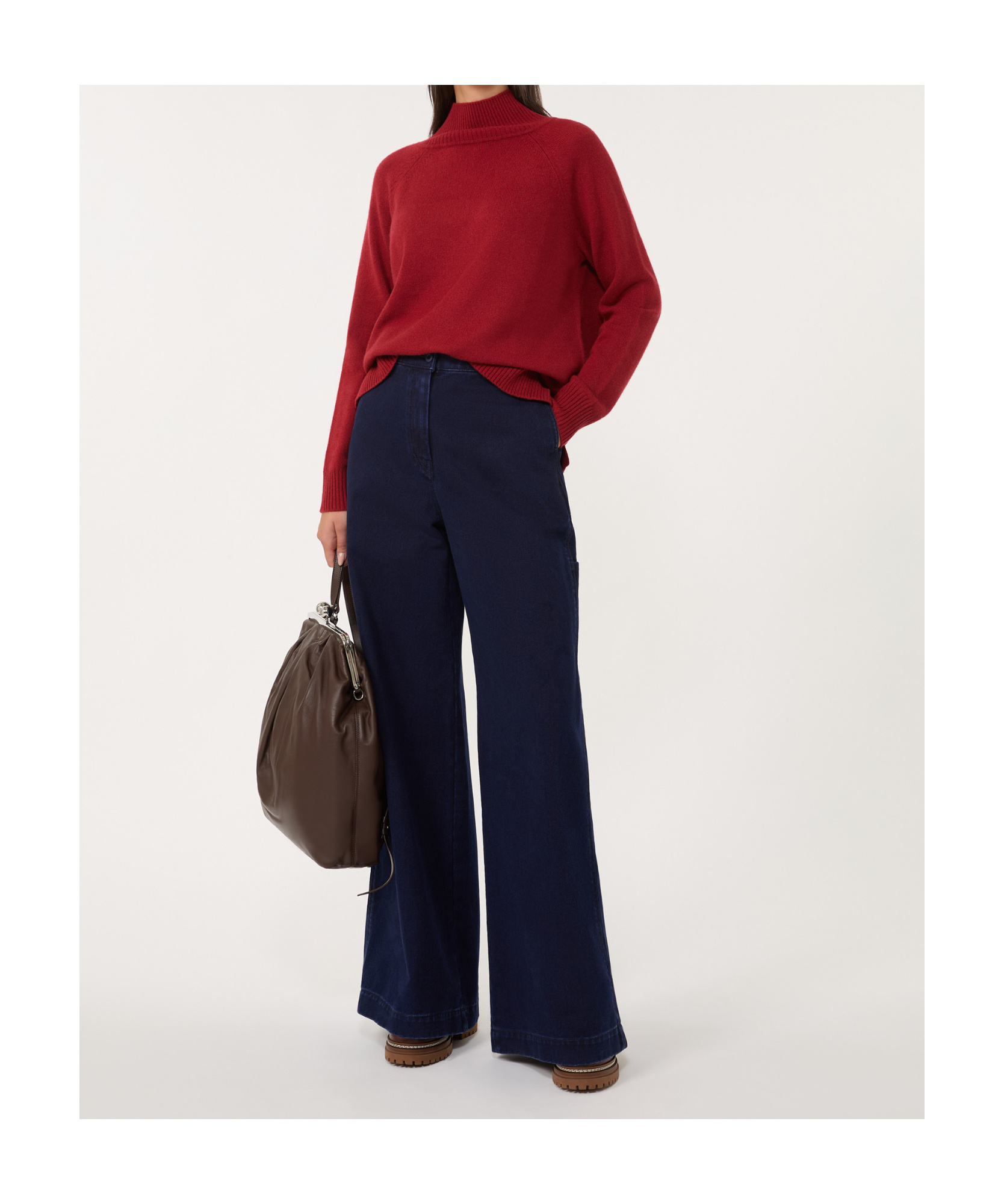 Weekend Max Mara Cashmere Rollneck Sweater In Red