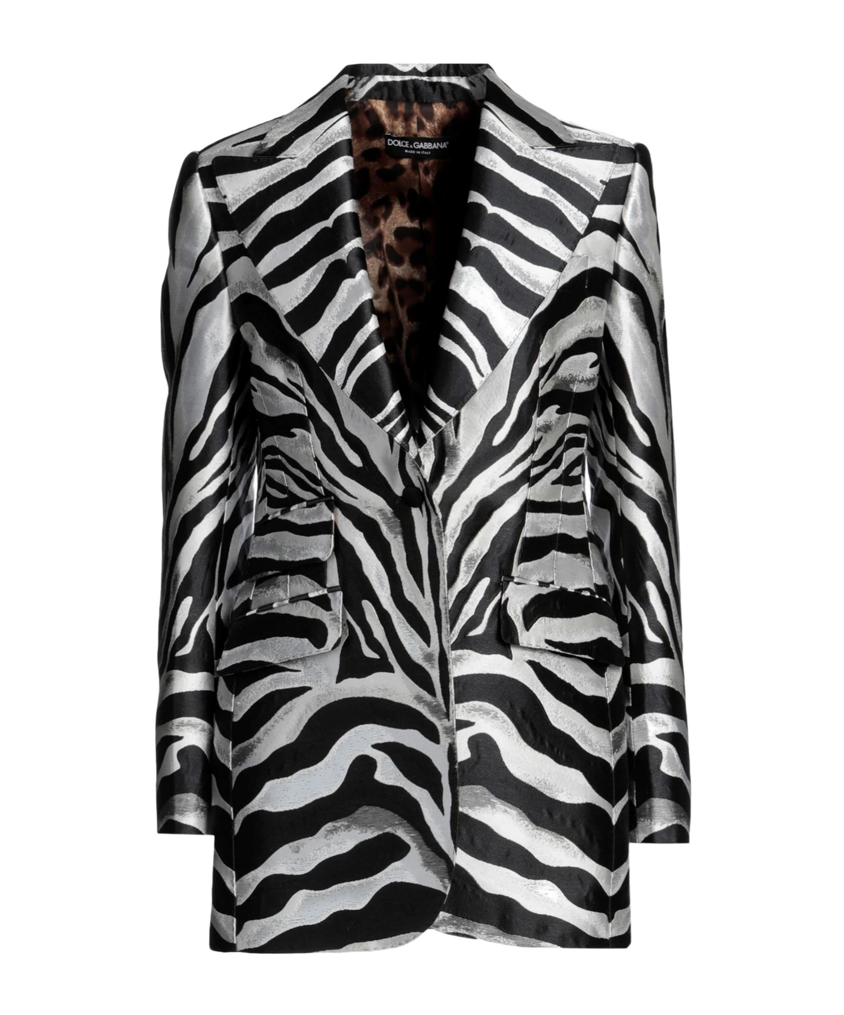 Dolce & Gabbana Zebra-print Blazer In Black