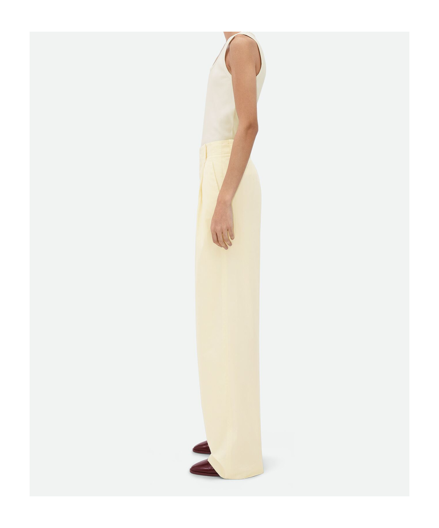 Bottega Veneta Cotton Silk Trousers In White