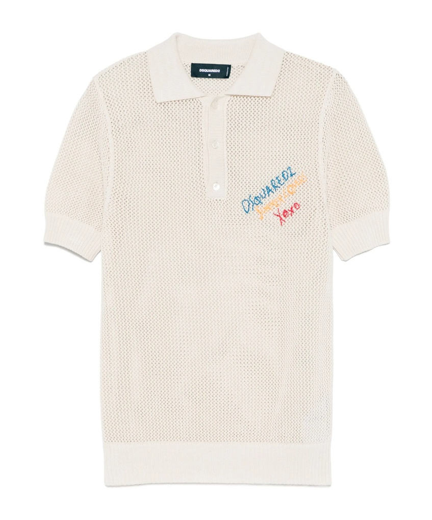 Dsquared2 Knit Polo In White