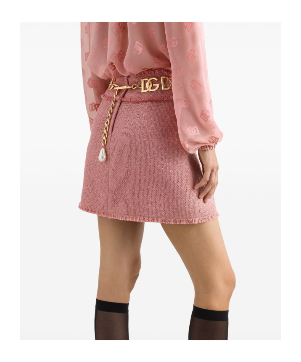 DOLCE & GABBANA DOLCE  GABBANA TWEED MINI SKIRT