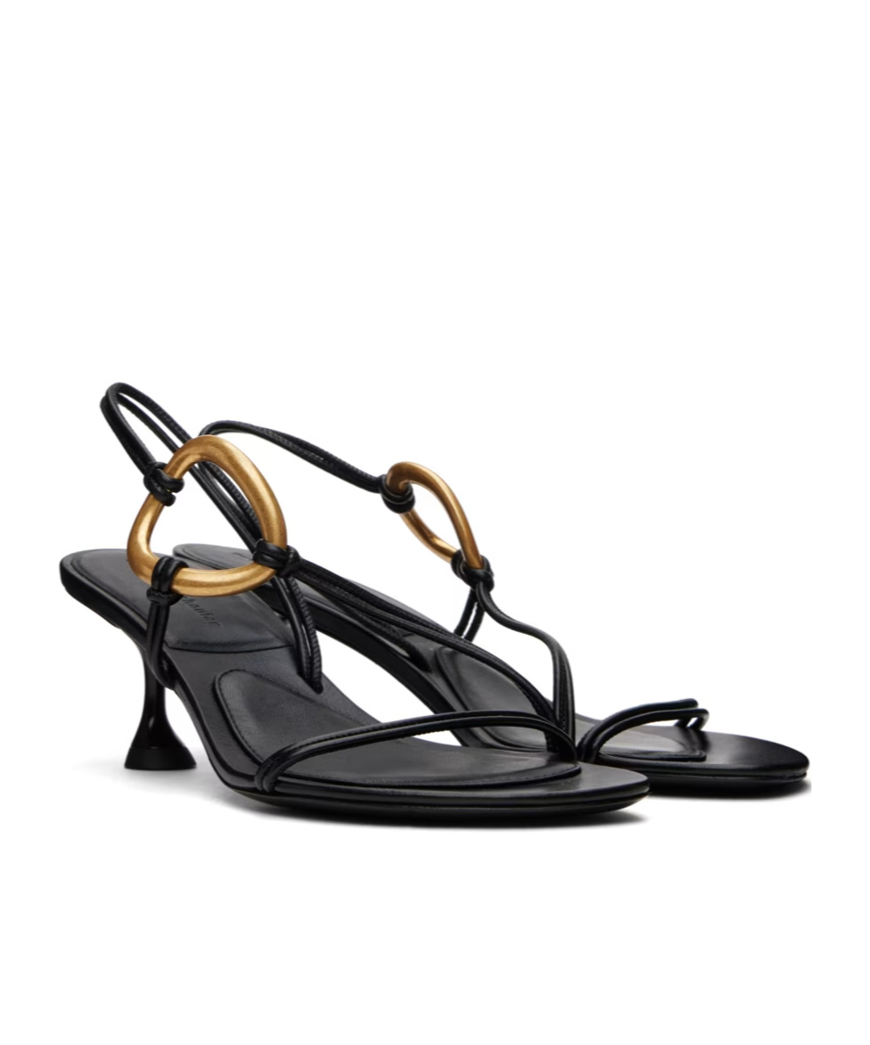 Proenza Schouler Hoop Slingbac Open-toed Heels Sandals In Black