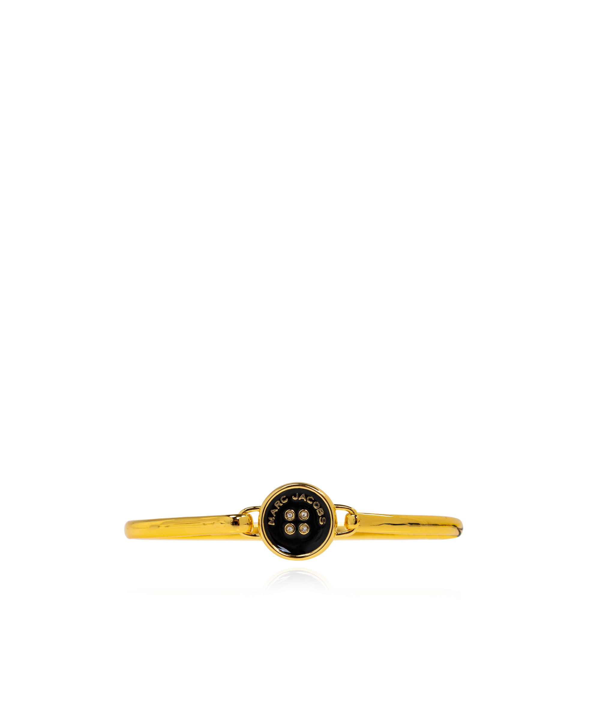 Marc Jacobs The Button Hinge Enamel Bracelet In Yellow