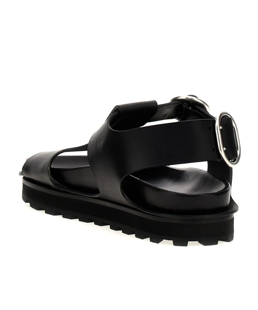 JIL SANDER JIL SANDER BUCKLE DETAILED SANDALS 