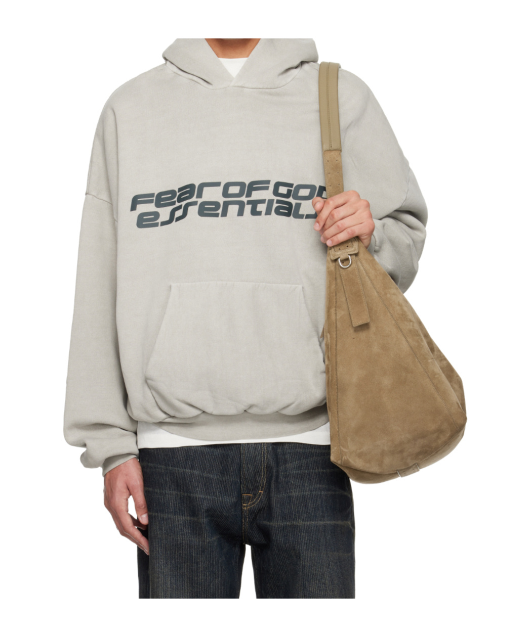 Essentials Heavyweight Cotton Fleece Hoodie In Gray