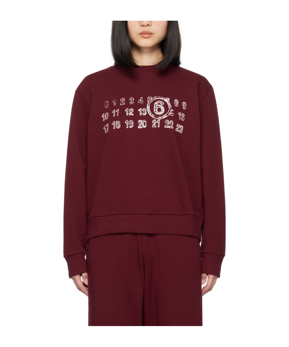 MM6 MAISON MARGIELA NUMBERS MOTIF-PRINT SWEATSHIRT