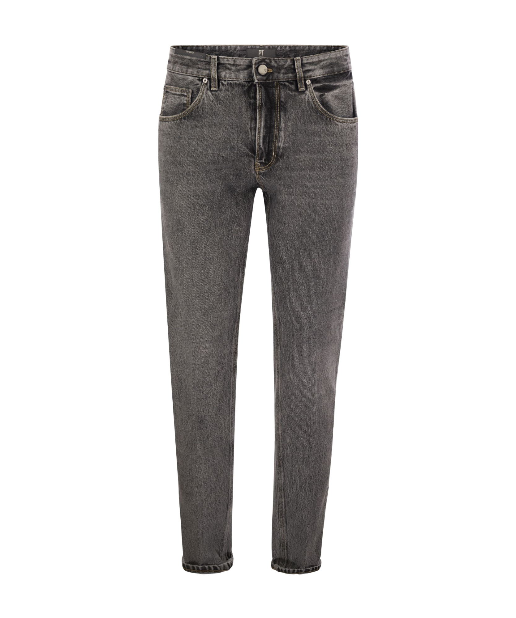 Pt Torino Logo-patch Jeans In Gray