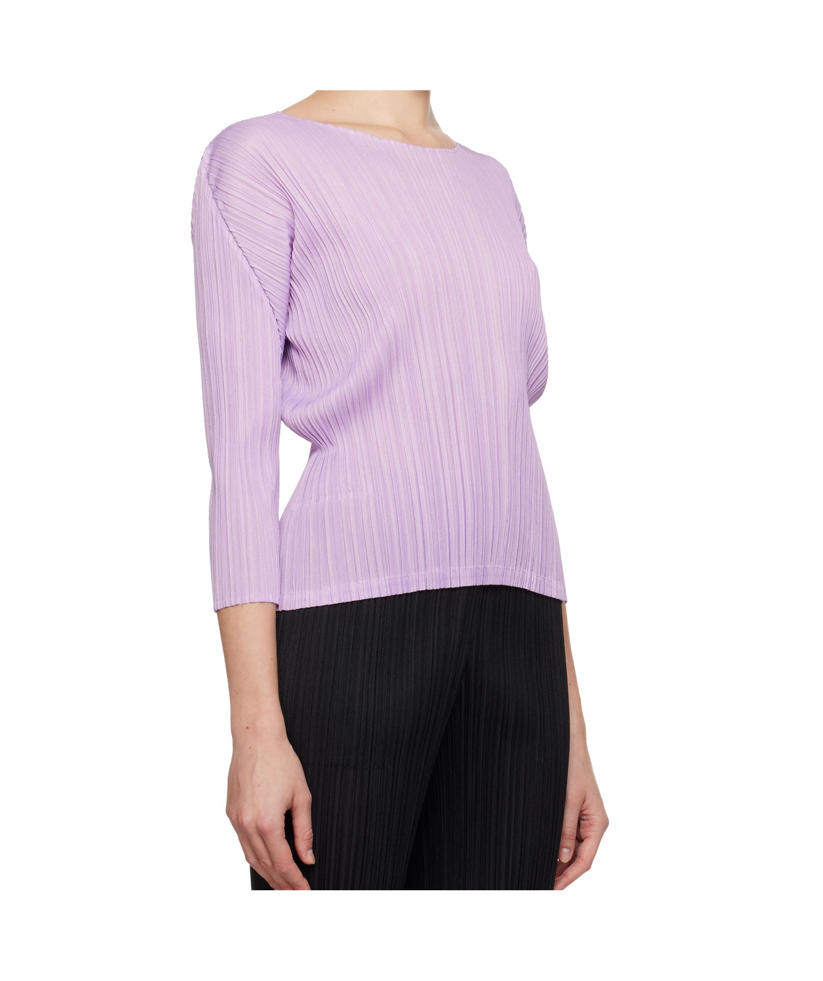 Issey Miyake Pleated Blouse In Purple
