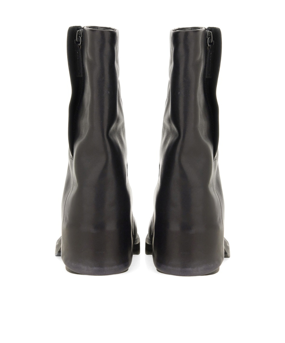 Ash Tijuana Draped Black Calf Leather Ankle Boots In Black