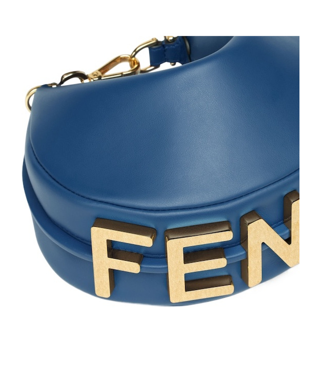 Fendi Graph Mini Shoulder Bag In Blue