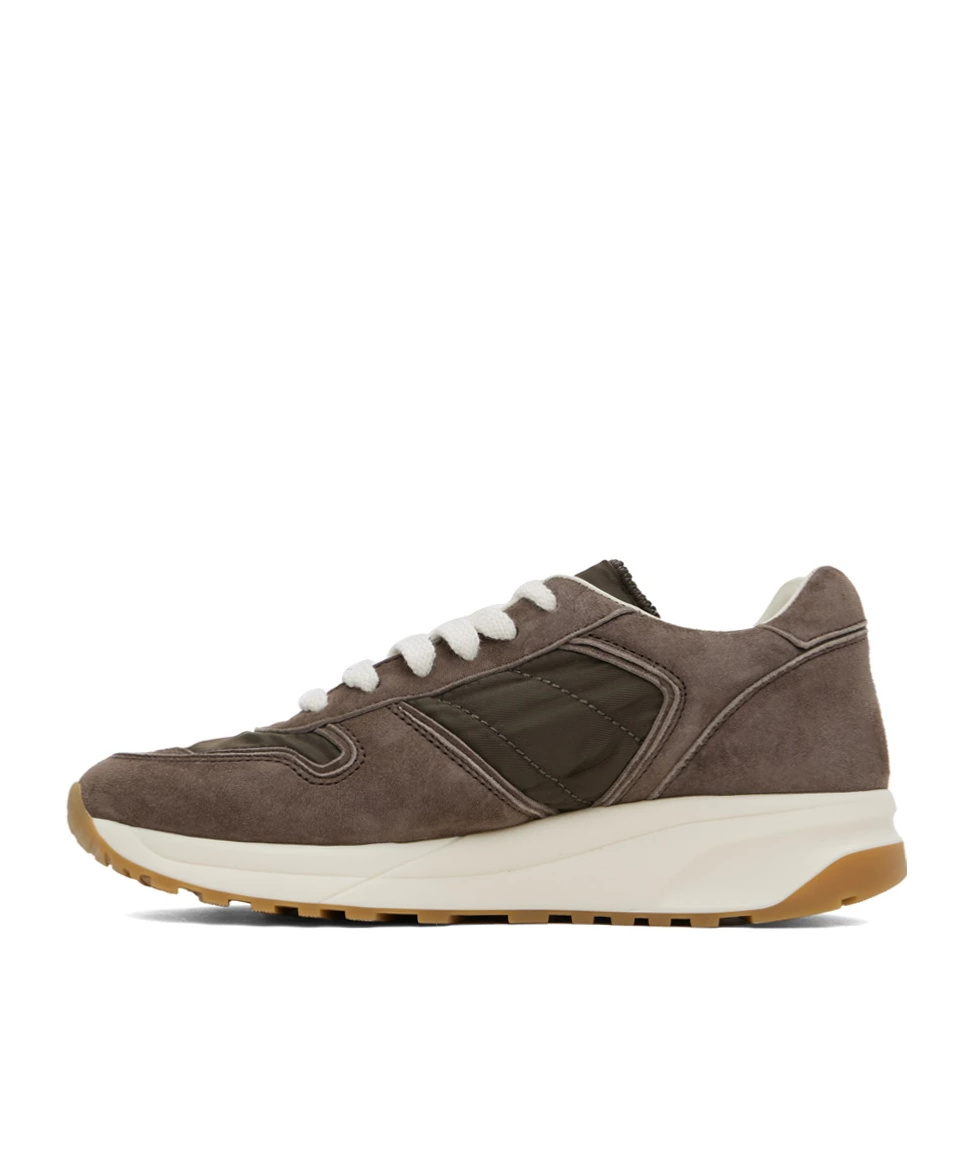 Common Projects Suede Nylon Track Sneakers In Brown