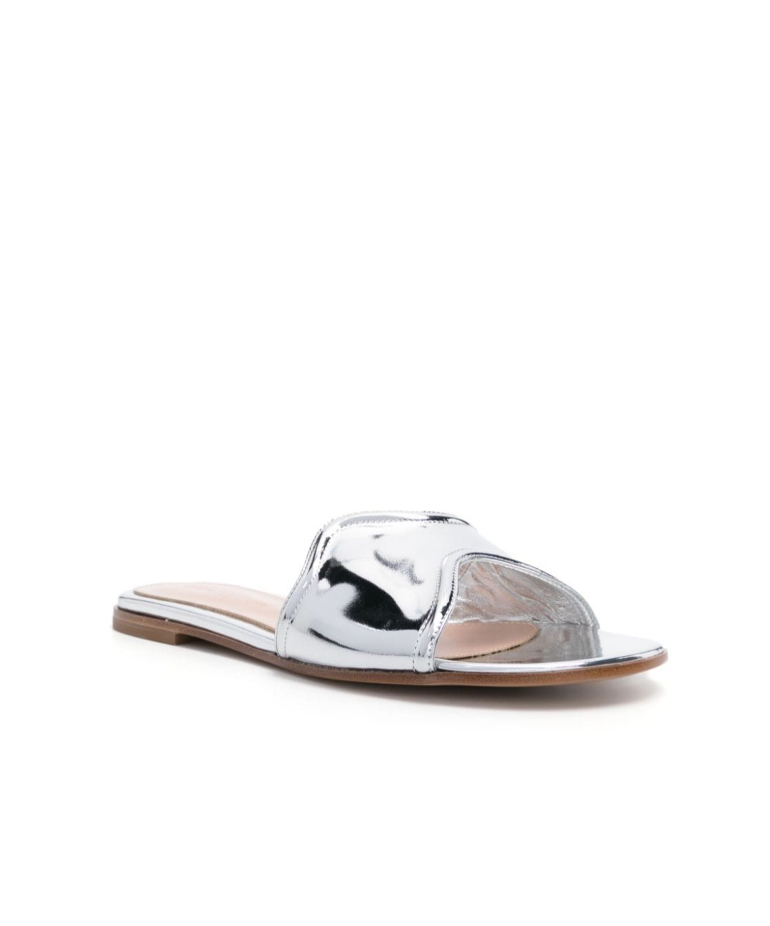 Gianvito Rossi Round Head Slippers In White