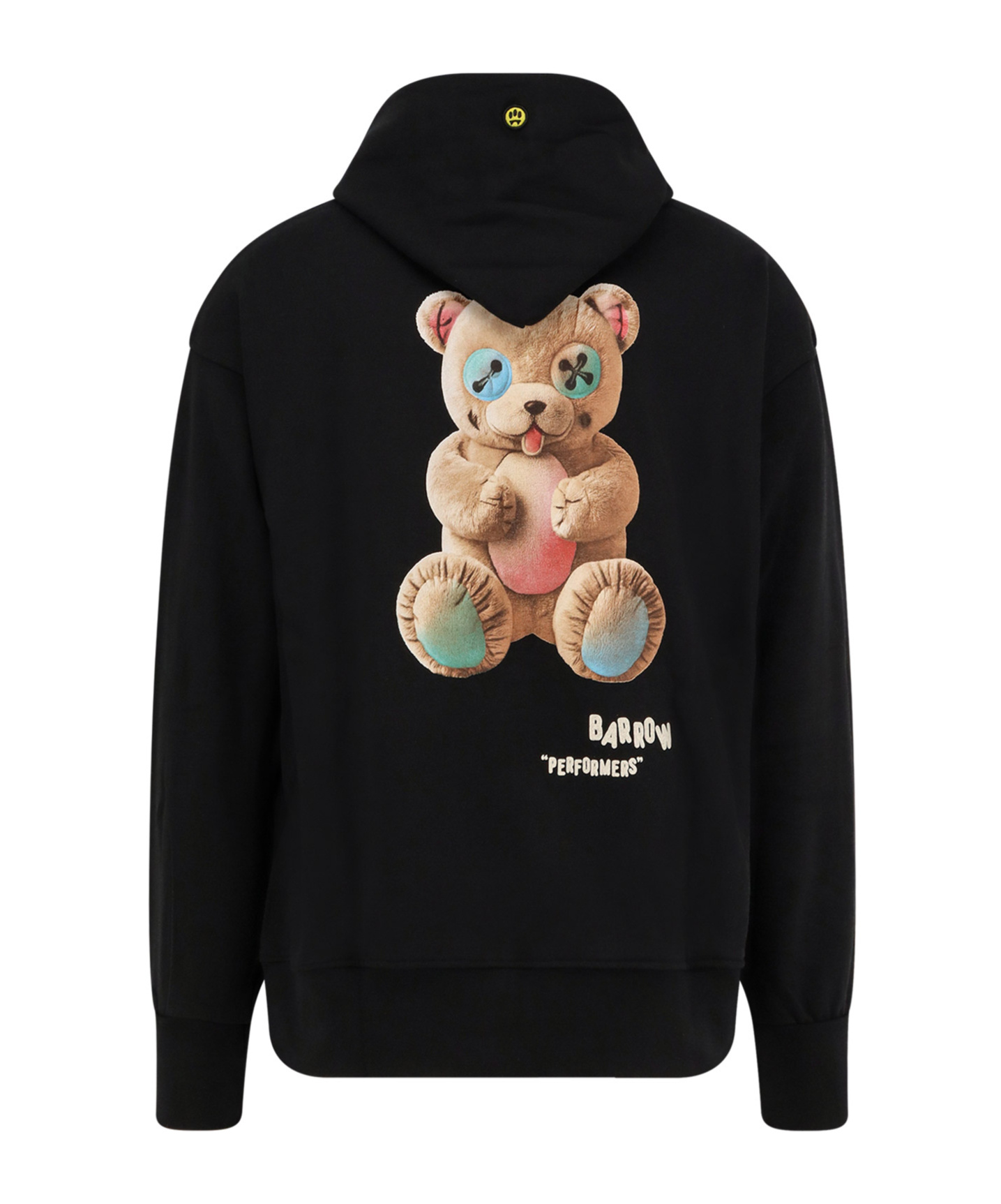 Barrow Kangaroo Pocket Cotton Sweatshirt In Black