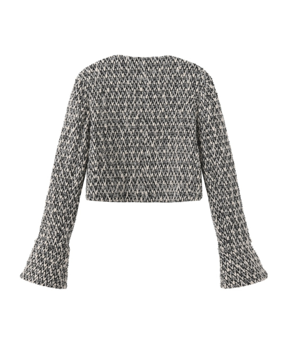Marissa Chiara V-neck Casual Jacket In Gray