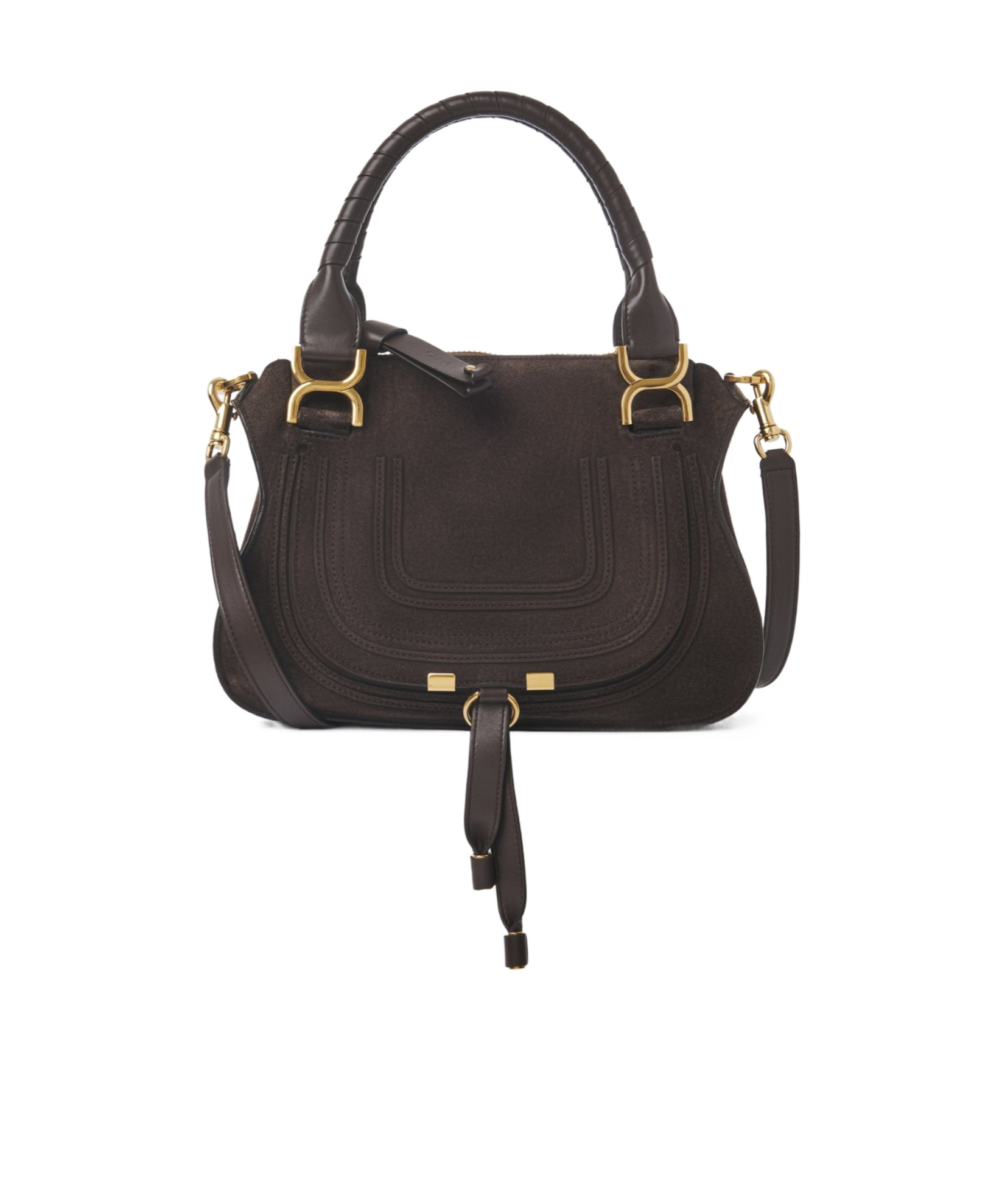 Chloé Small Marcie Shoulder Bag In Black