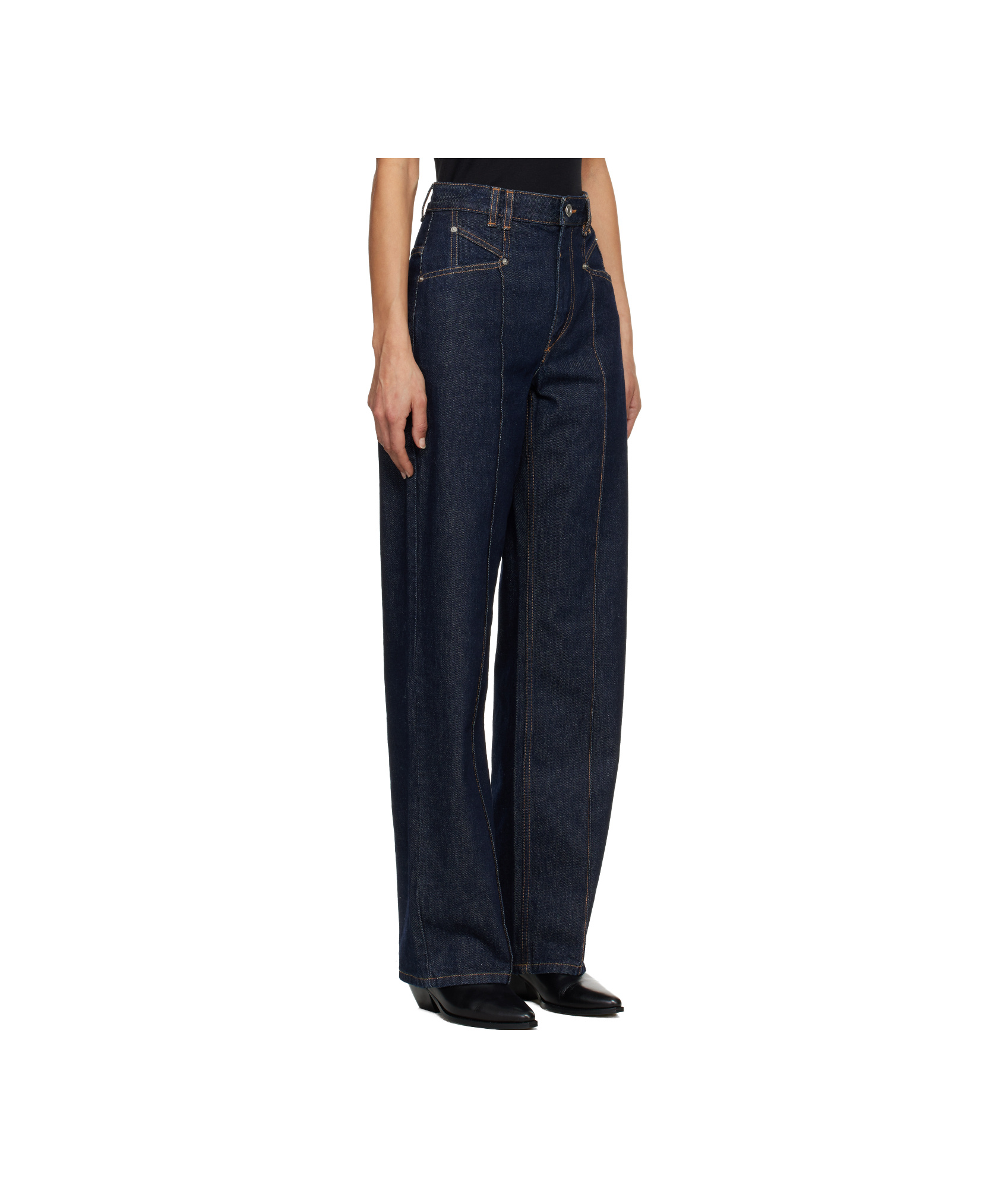 Isabel Marant Logo Patch Jeans In Blue