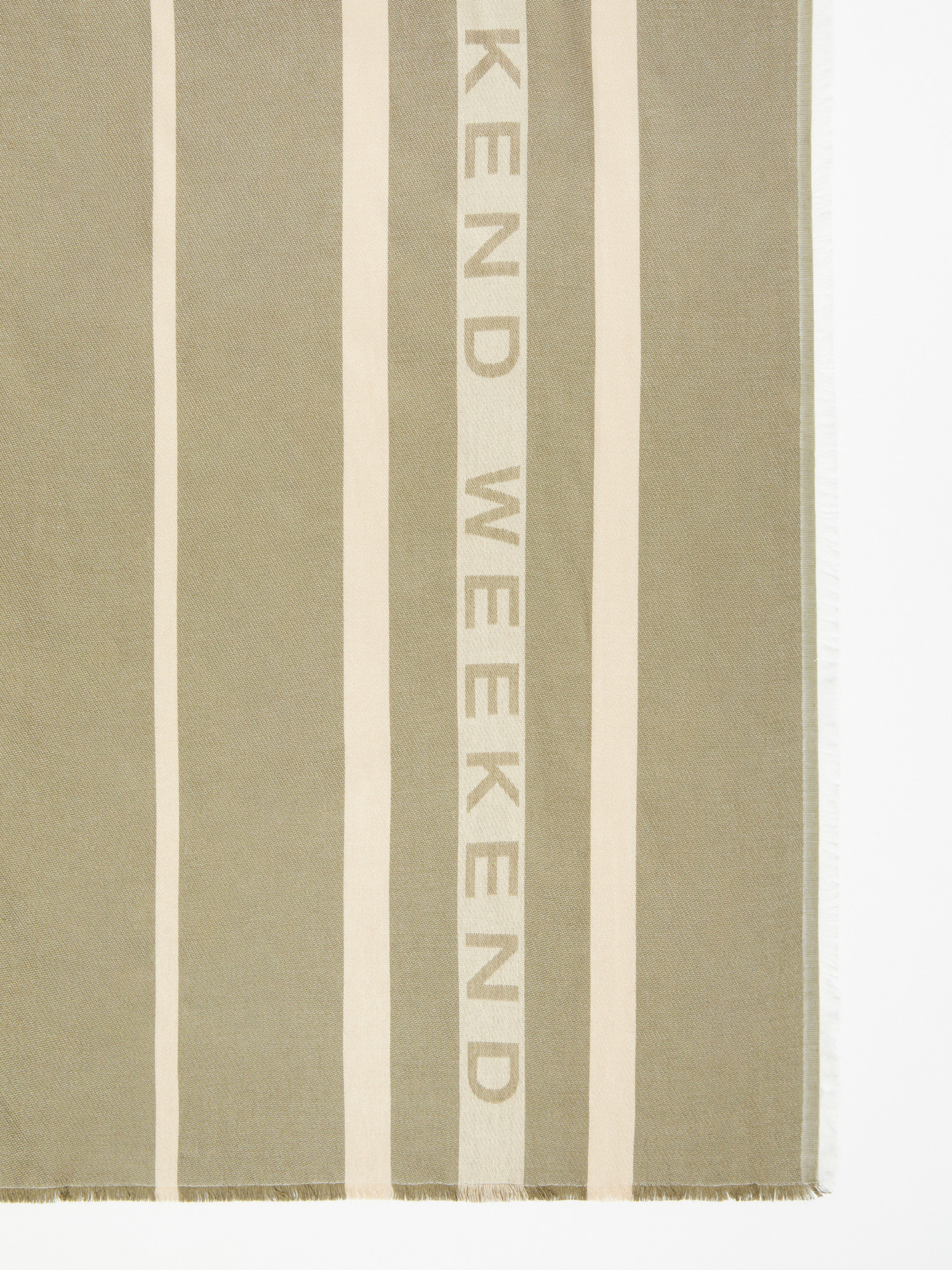 Weekend Max Mara Stripe Pattern Scarf In Nude