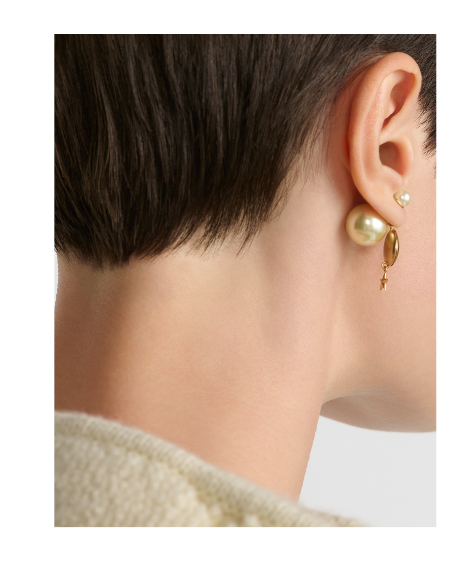 Shop Dior Tribales Earrings In White