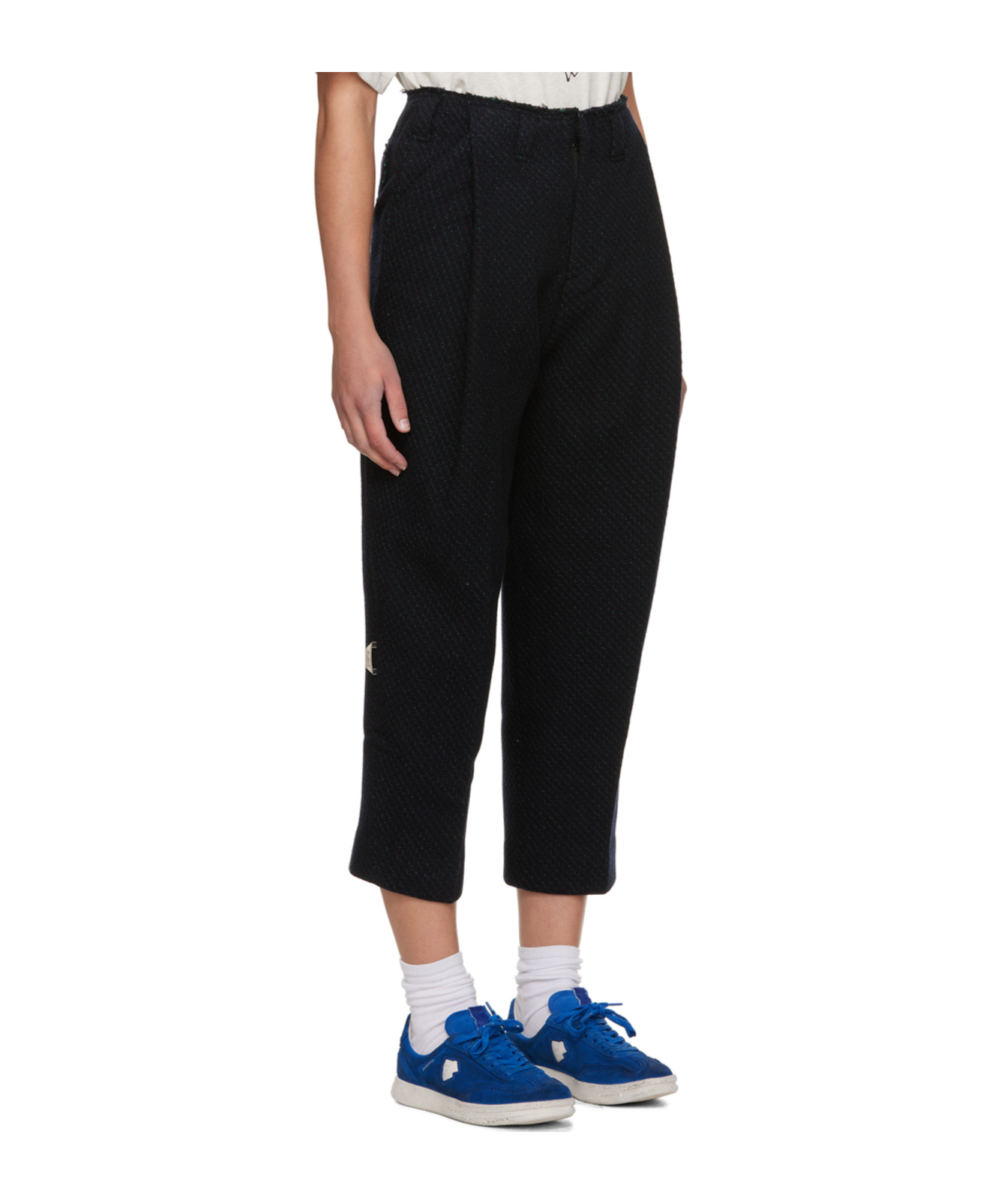 Ader Error Belt Loop Zipper Casual Pants In Black