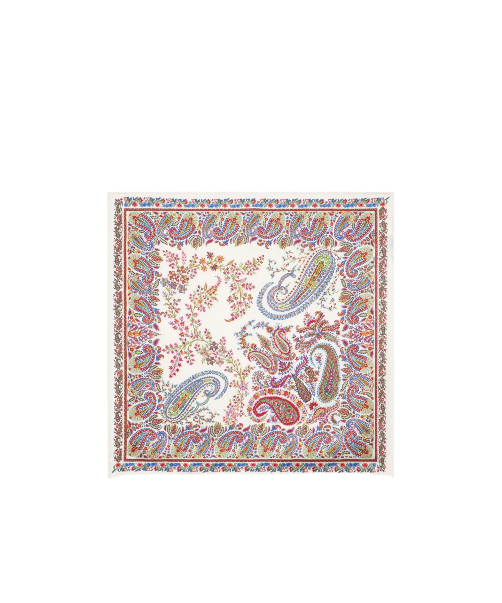 Etro Tuch Aus Bedruckter Seide In White