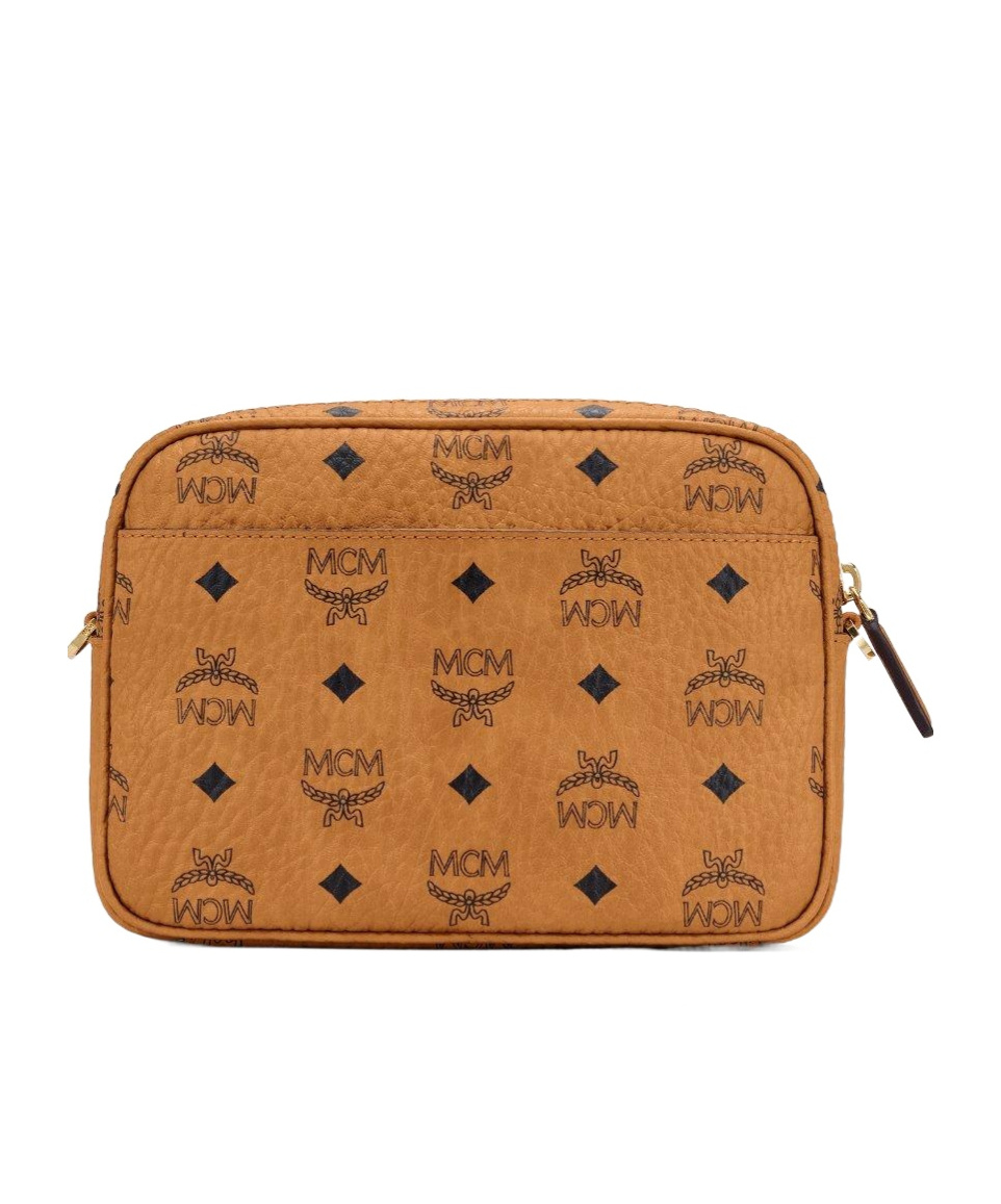 Mcm Aren Visetos Crossbody Bag In Brown